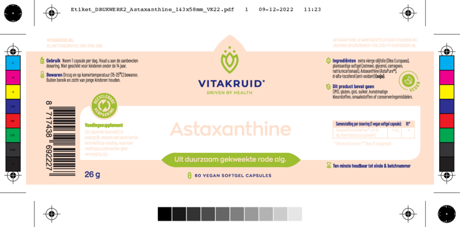 Astaxanthine Capsules afbeelding van document #1, etiket