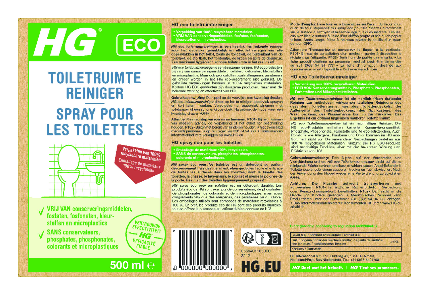 Eco Toiletruimte Reiniger afbeelding van document #1, etiket