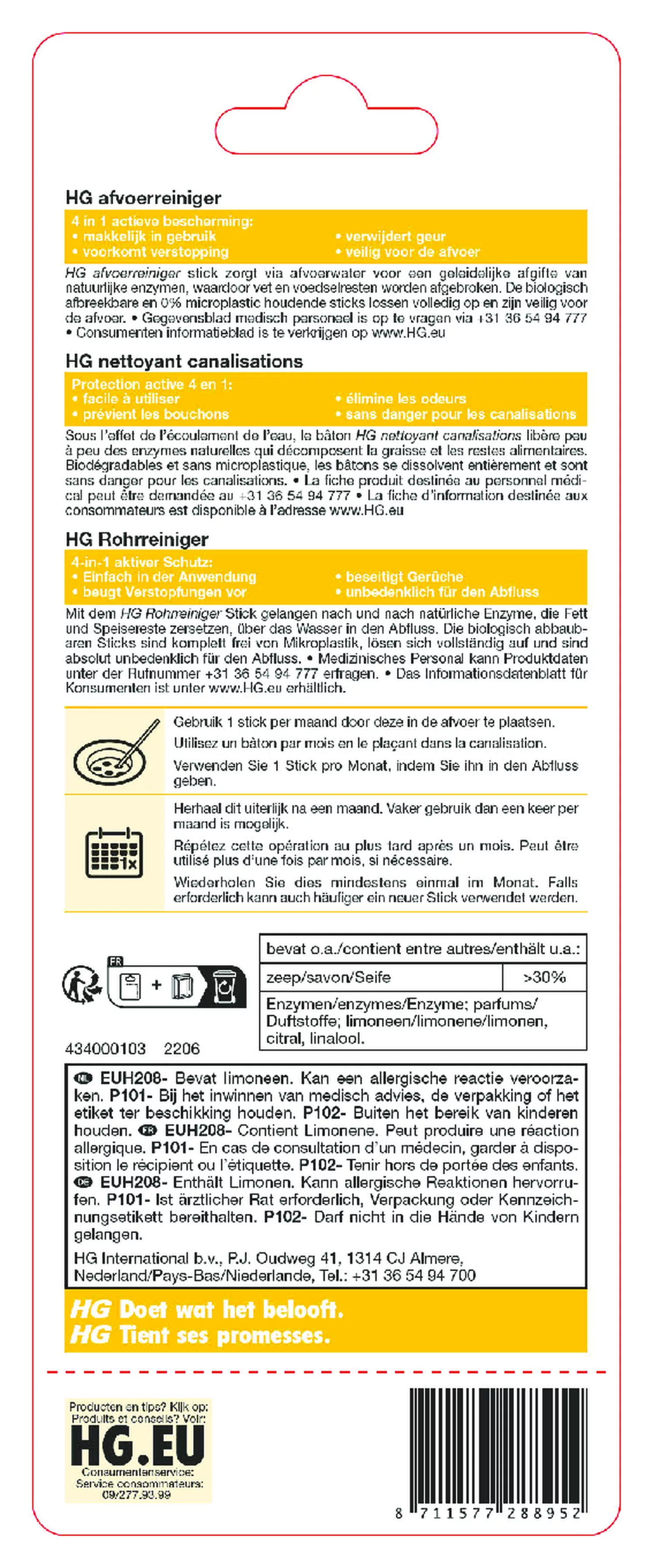 Afvoerreiniger Sticks afbeelding van document #2, etiket