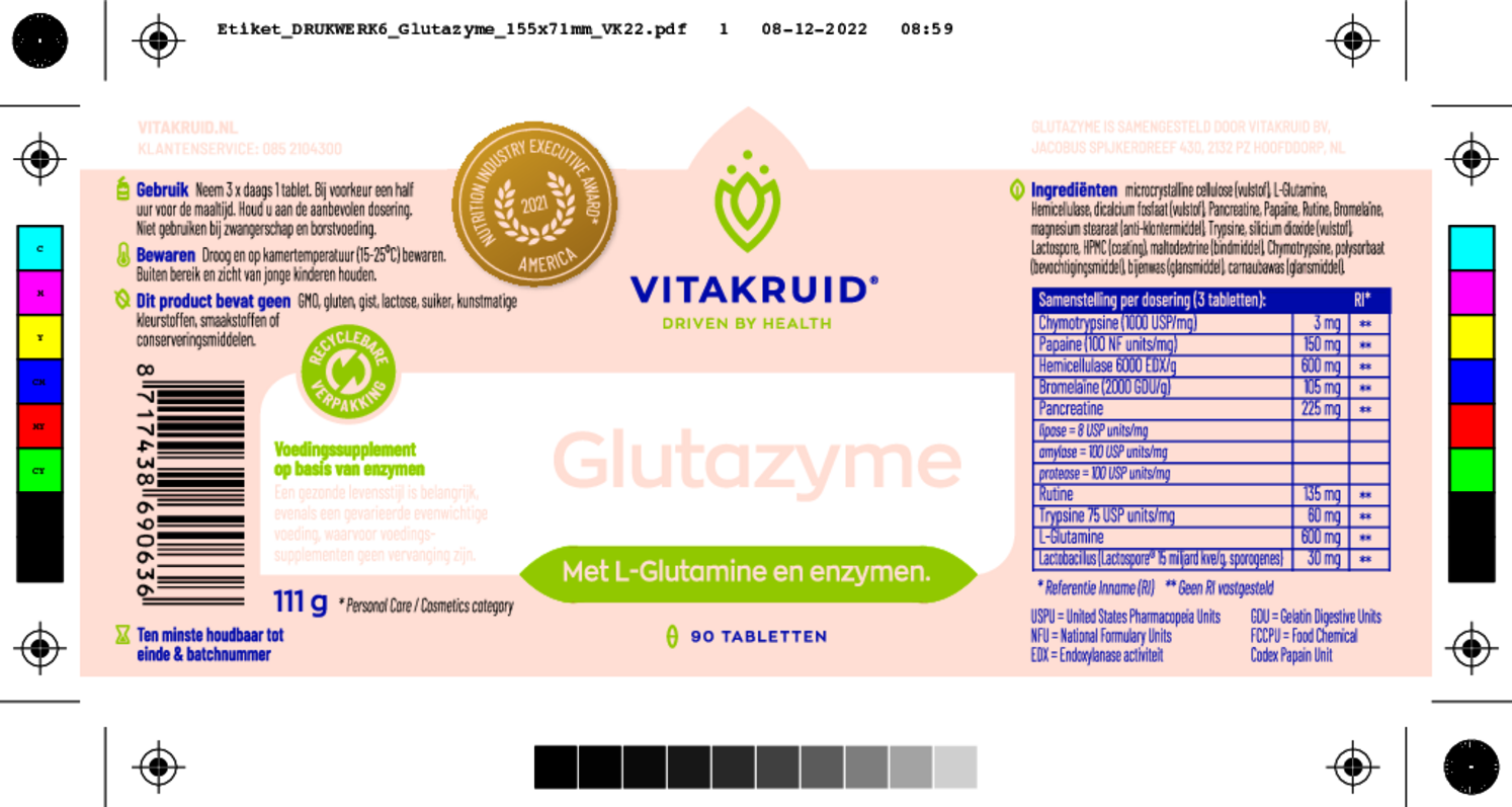 Glutazyme Enzymen Tabletten afbeelding van document #1, etiket