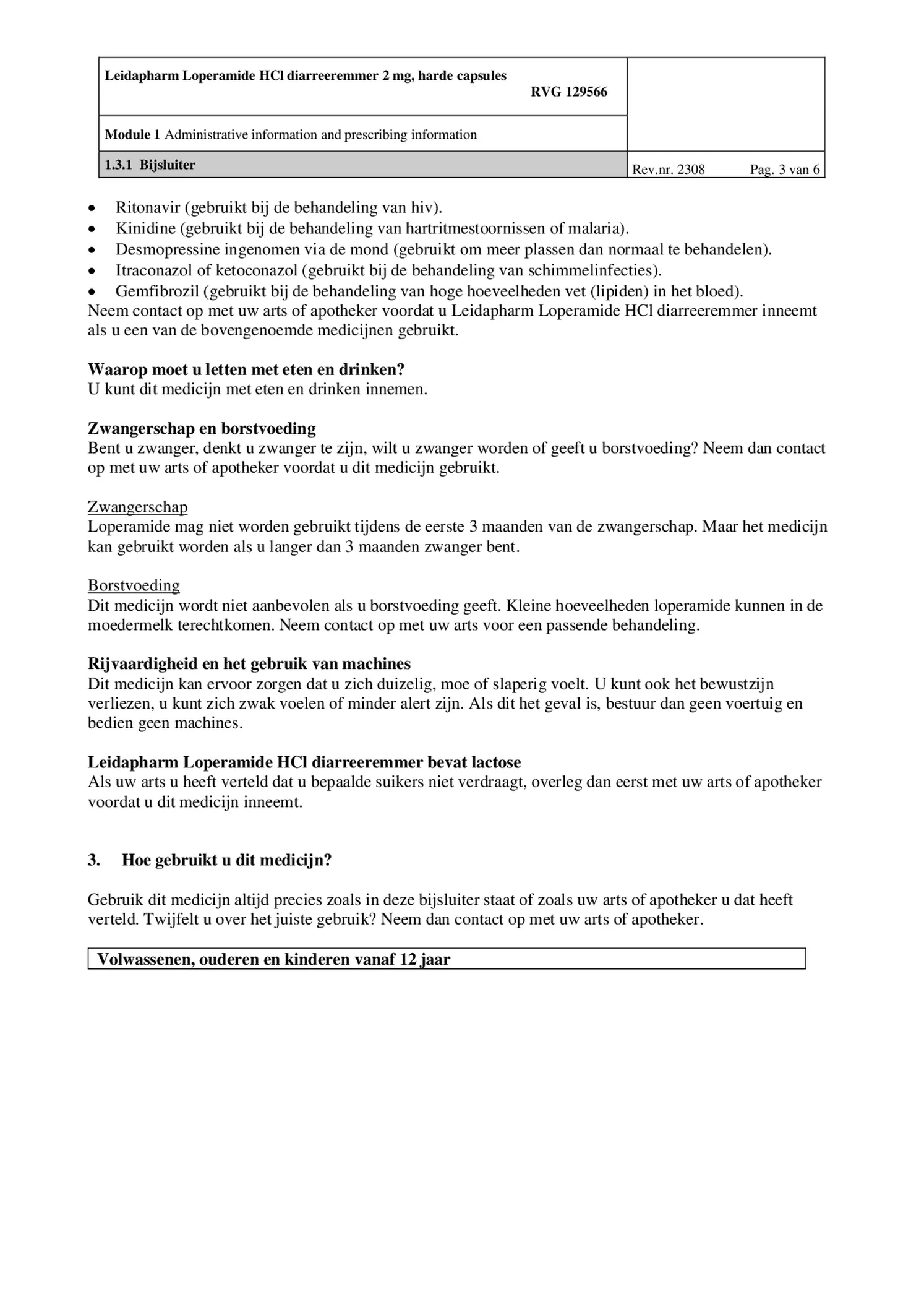 Diarreeremmers 2mg Loperamide afbeelding van document #3, bijsluiter