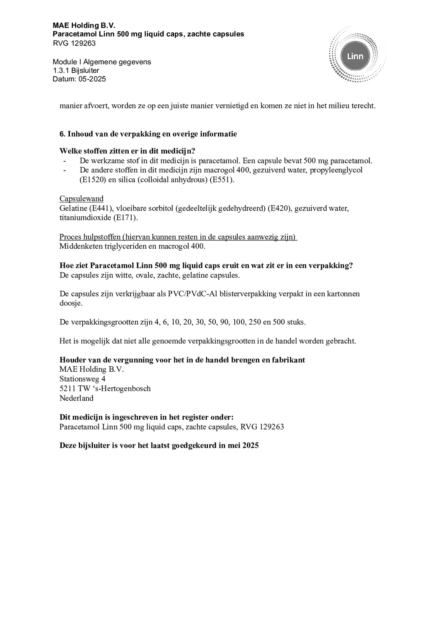 Paracetamol 500mg Liquid Caps afbeelding van document #7, bijsluiter