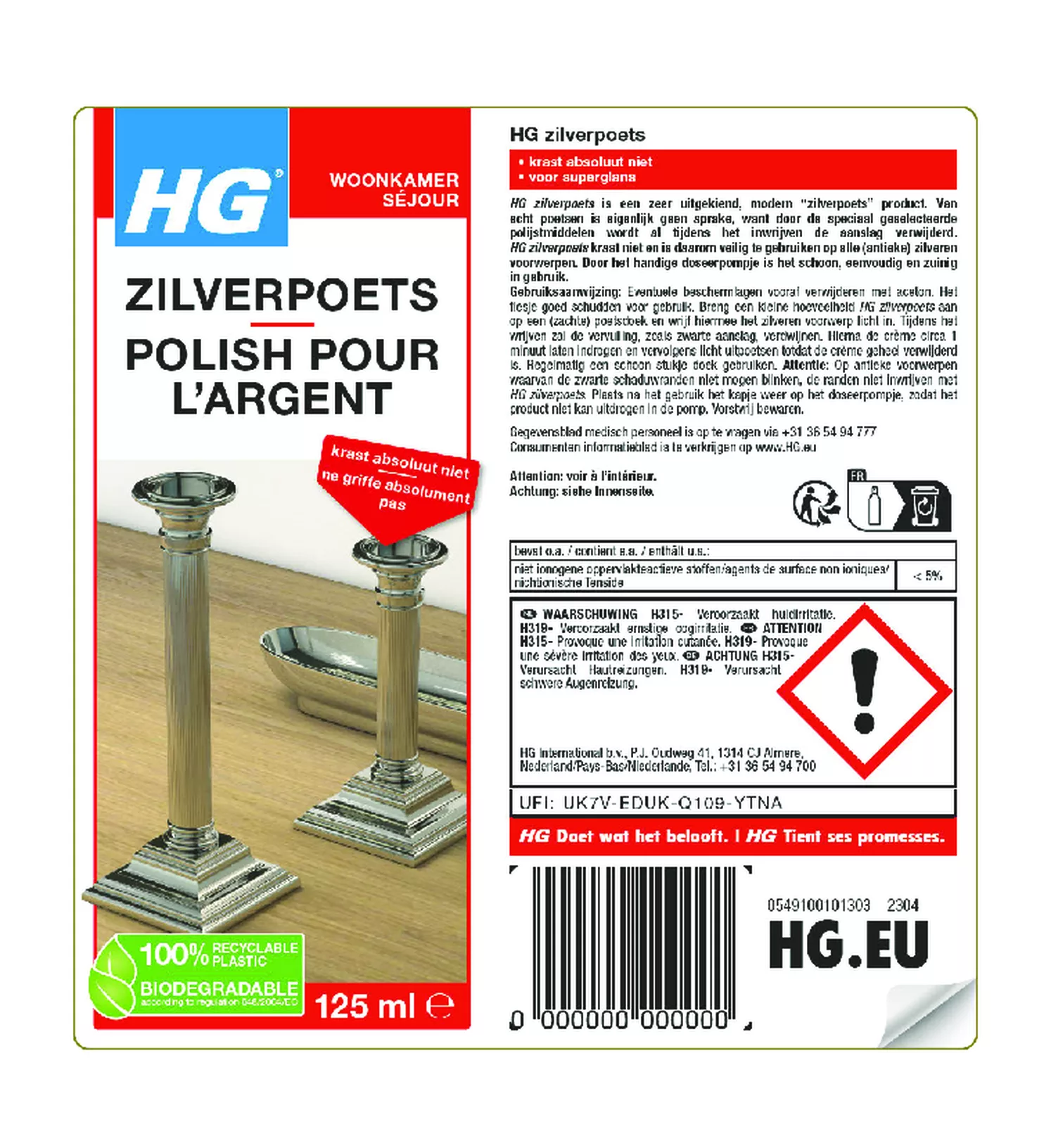 Zilverpoets afbeelding van document #1, etiket