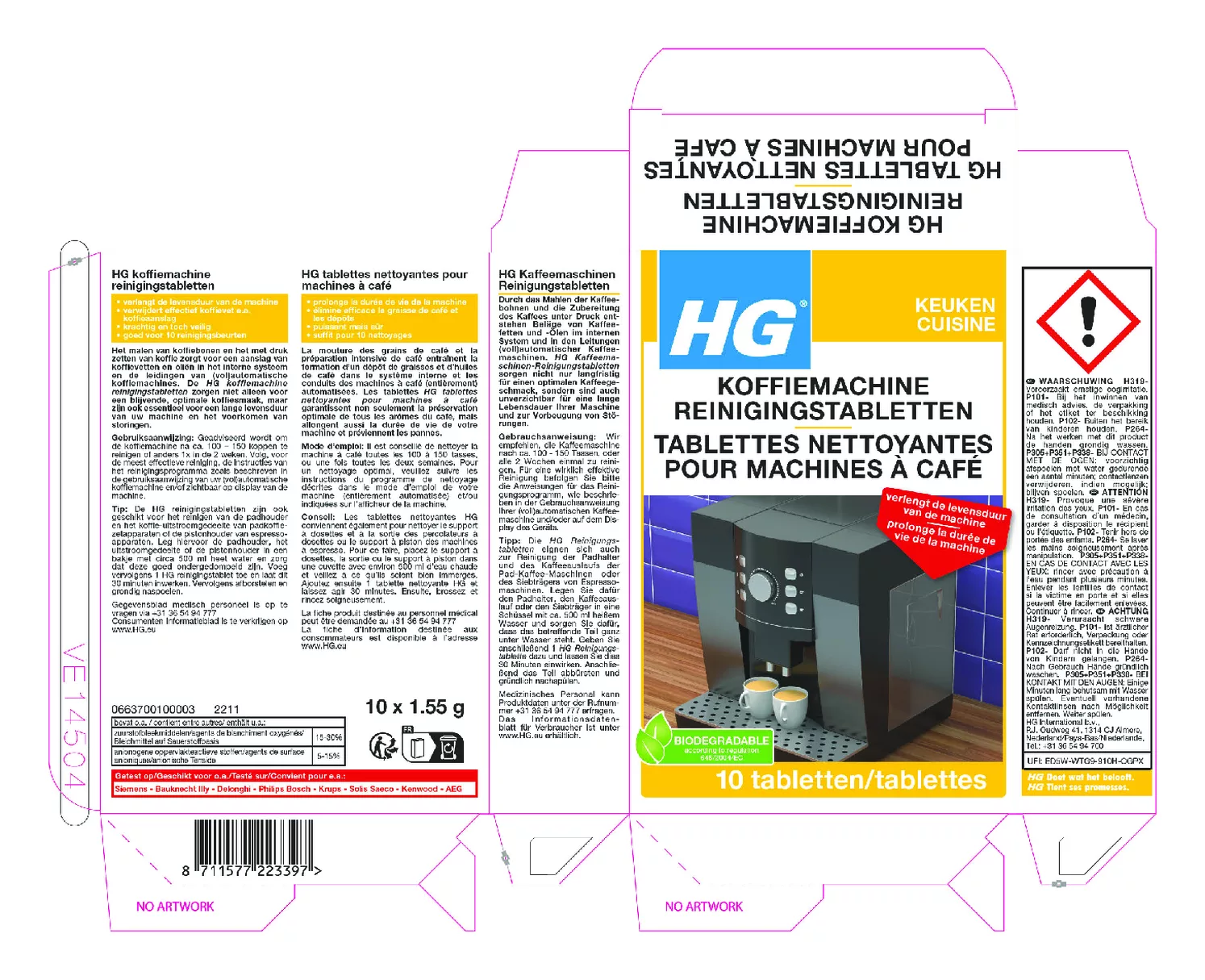 Keuken Koffiemachine Reinigings Tabletten afbeelding van document #1, etiket