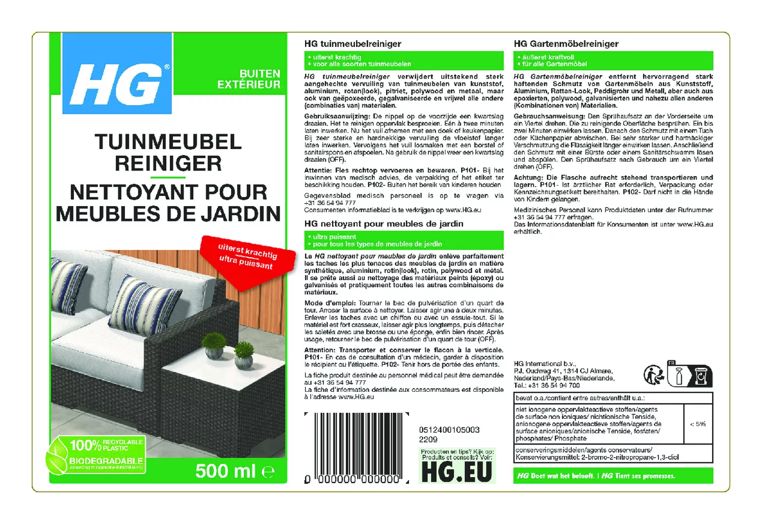 Buiten Tuinmeubelreiniger afbeelding van document #1, etiket