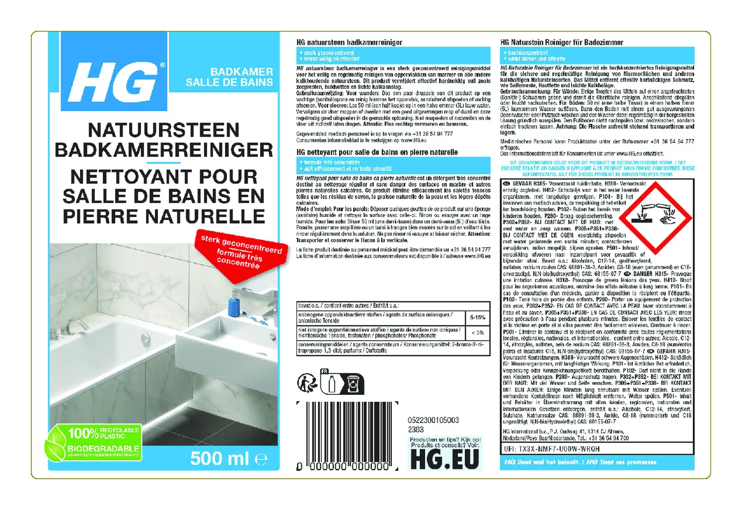 Natuursteen Badkamerreiniger afbeelding van document #1, etiket