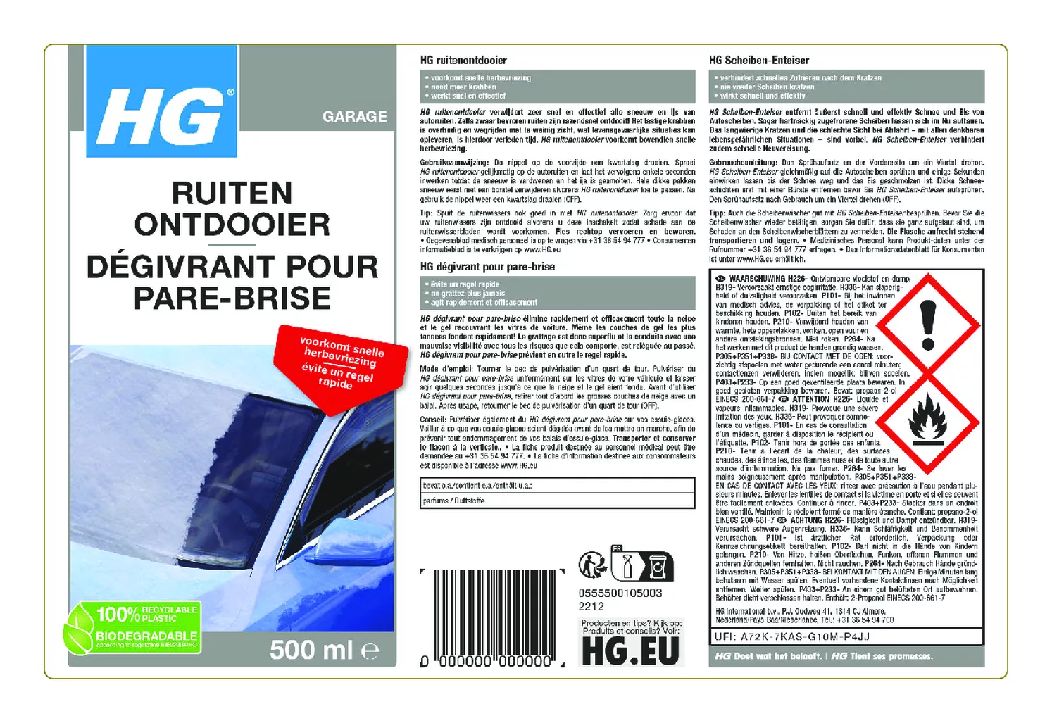Garage Ruitenontdooier afbeelding van document #1, etiket