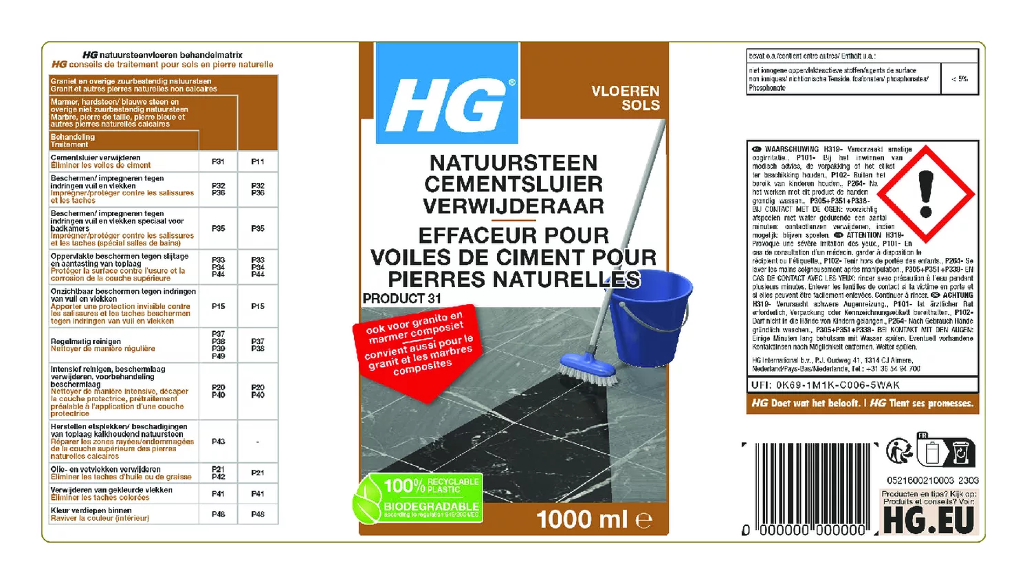 Vloeren Natuursteen Cementsluierverwijderaar 31 afbeelding van document #1, etiket