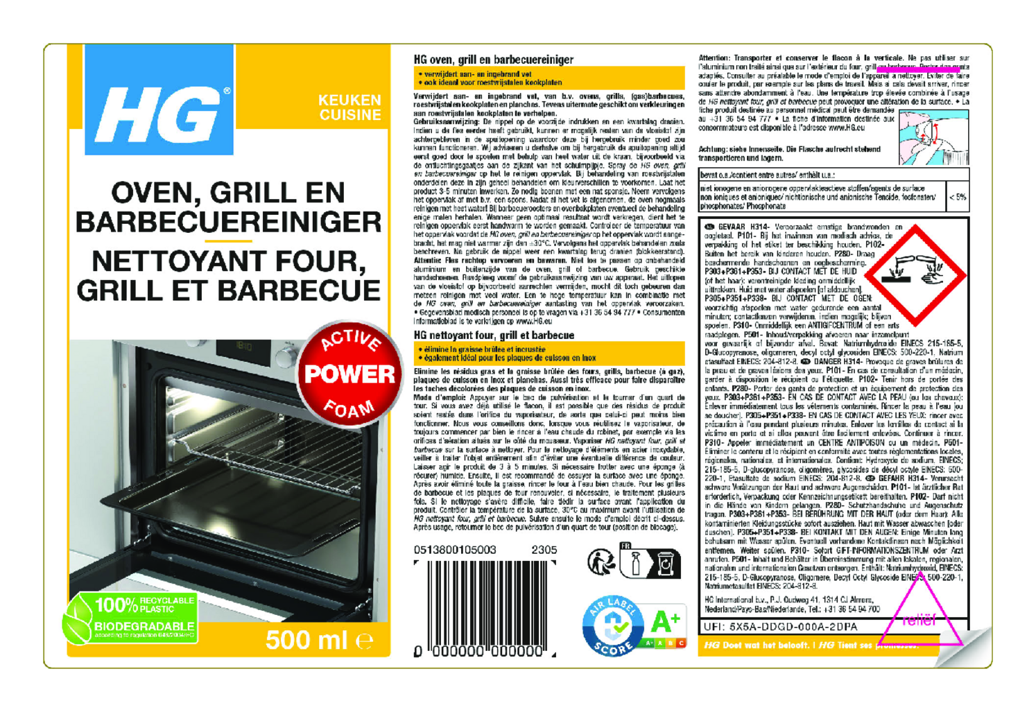 Keuken Oven, Grill en Barbecue Reiniger afbeelding van document #1, etiket