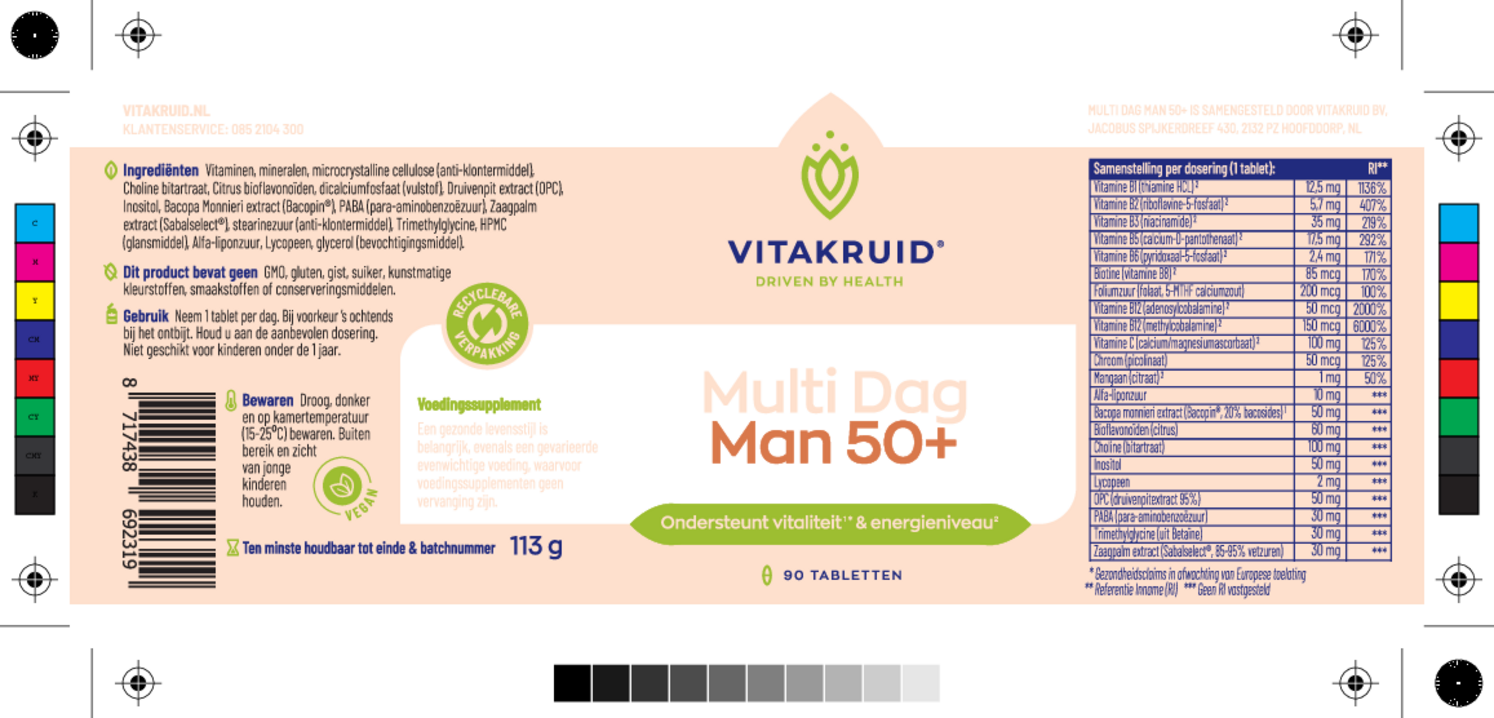 Multi Dag & Nacht Man 50+ Tabletten afbeelding van document #2, etiket