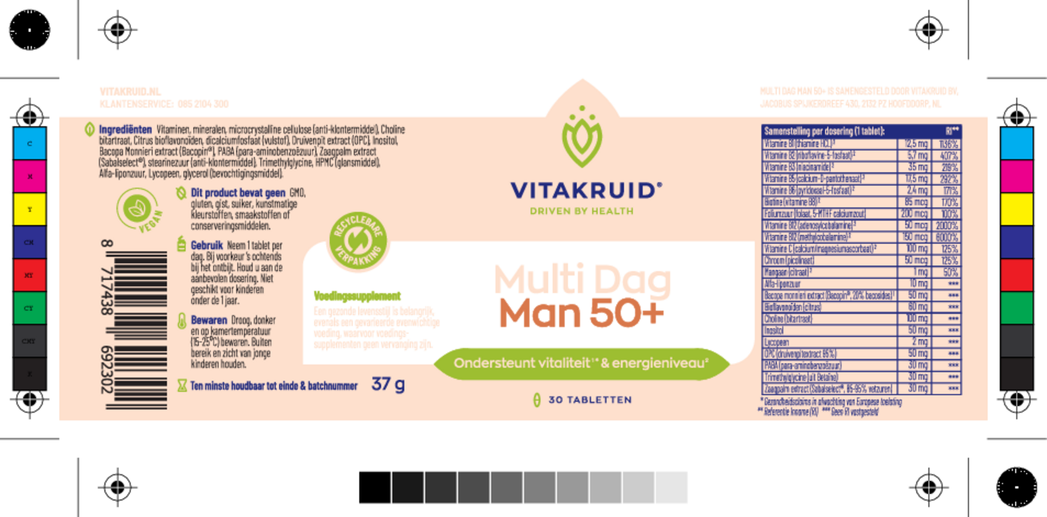 Multi Dag & Nacht Man 50+ Tabletten afbeelding van document #1, etiket