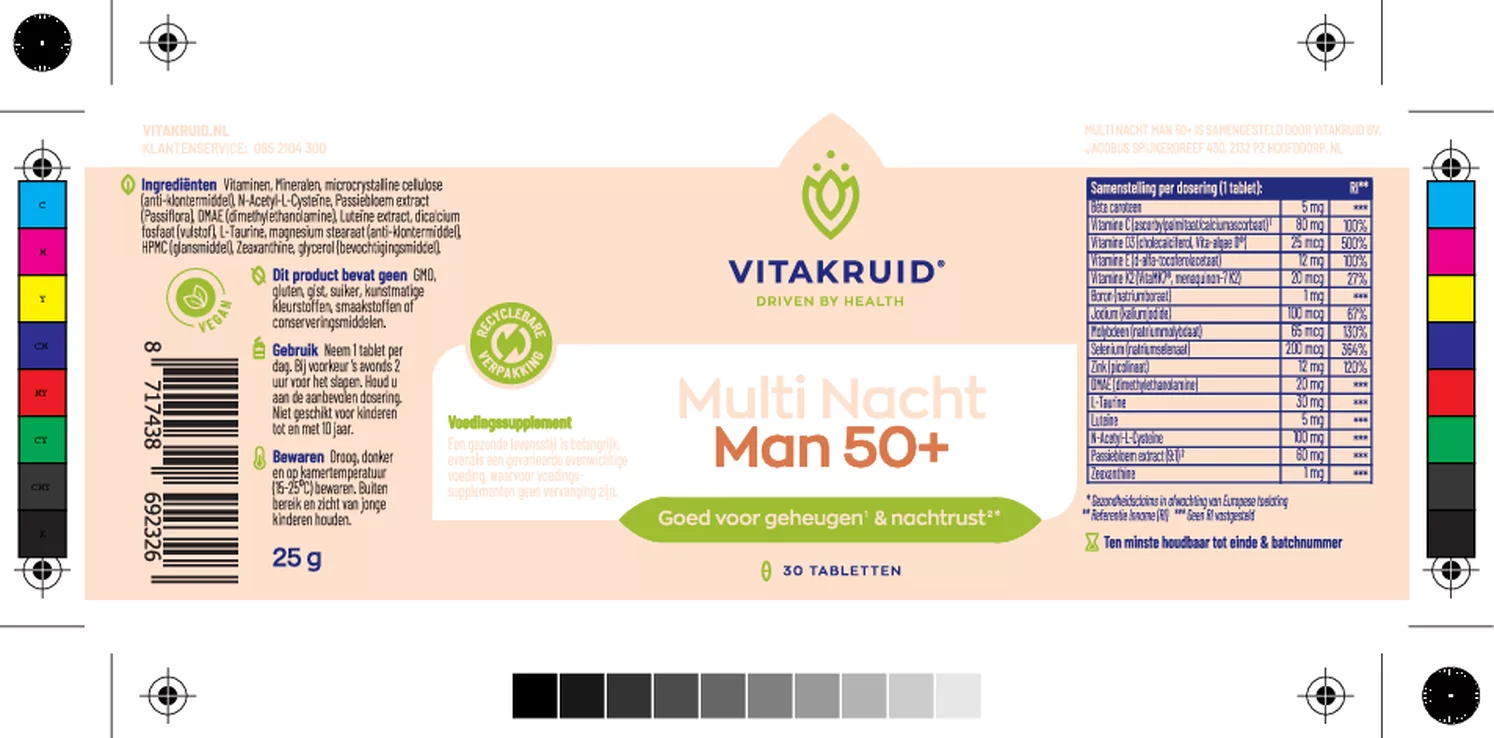 Multi Dag & Nacht Man 50+ 100% Vegan 2 x 30 afbeelding van document #2, etiket
