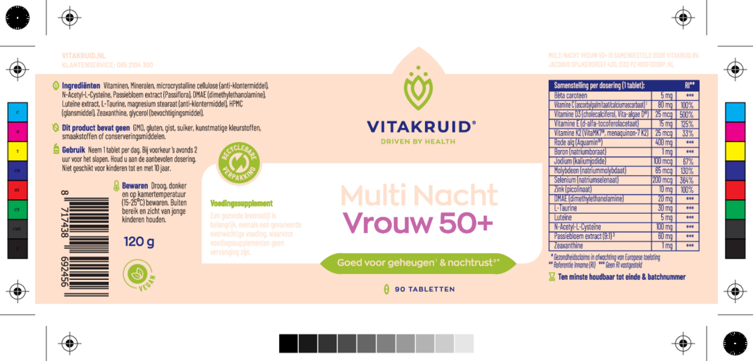 Multi Nacht Vrouw 50+ Tabletten afbeelding van document #1, etiket