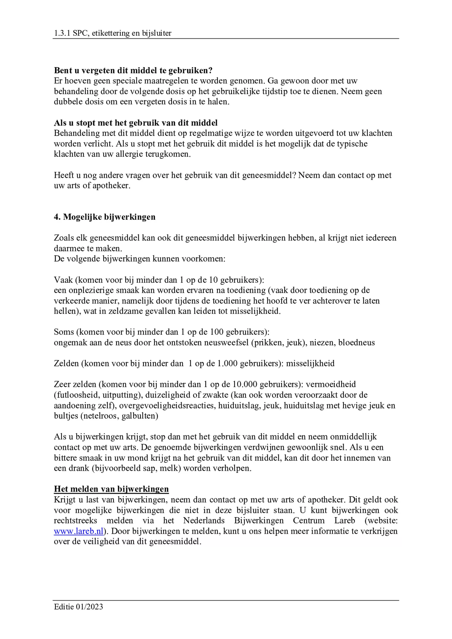 1mg/ml  Neusspray, oplossing afbeelding van document #4, bijsluiter