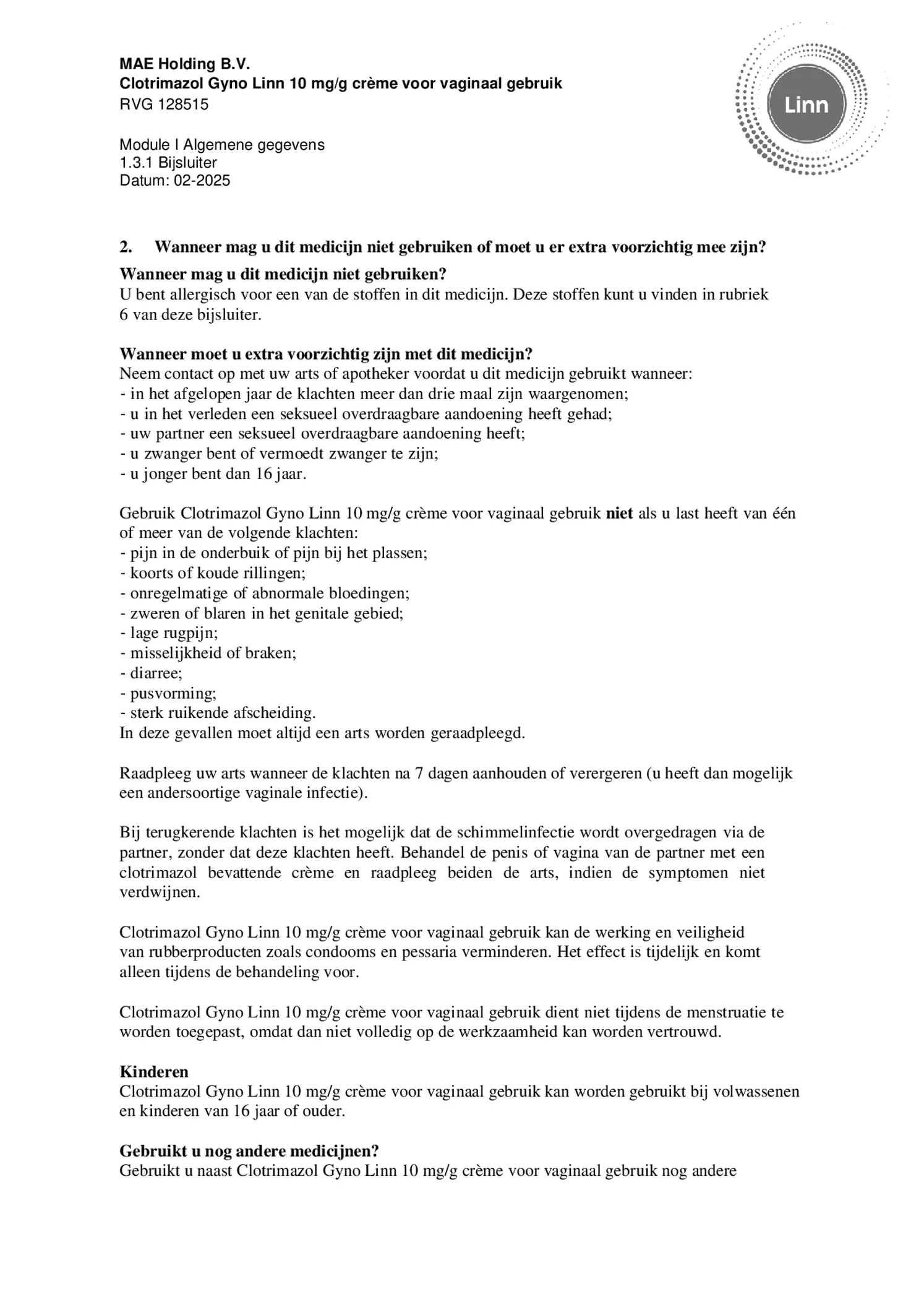 Clotrimazol 10mg/g Vaginale Crème afbeelding van document #2, bijsluiter