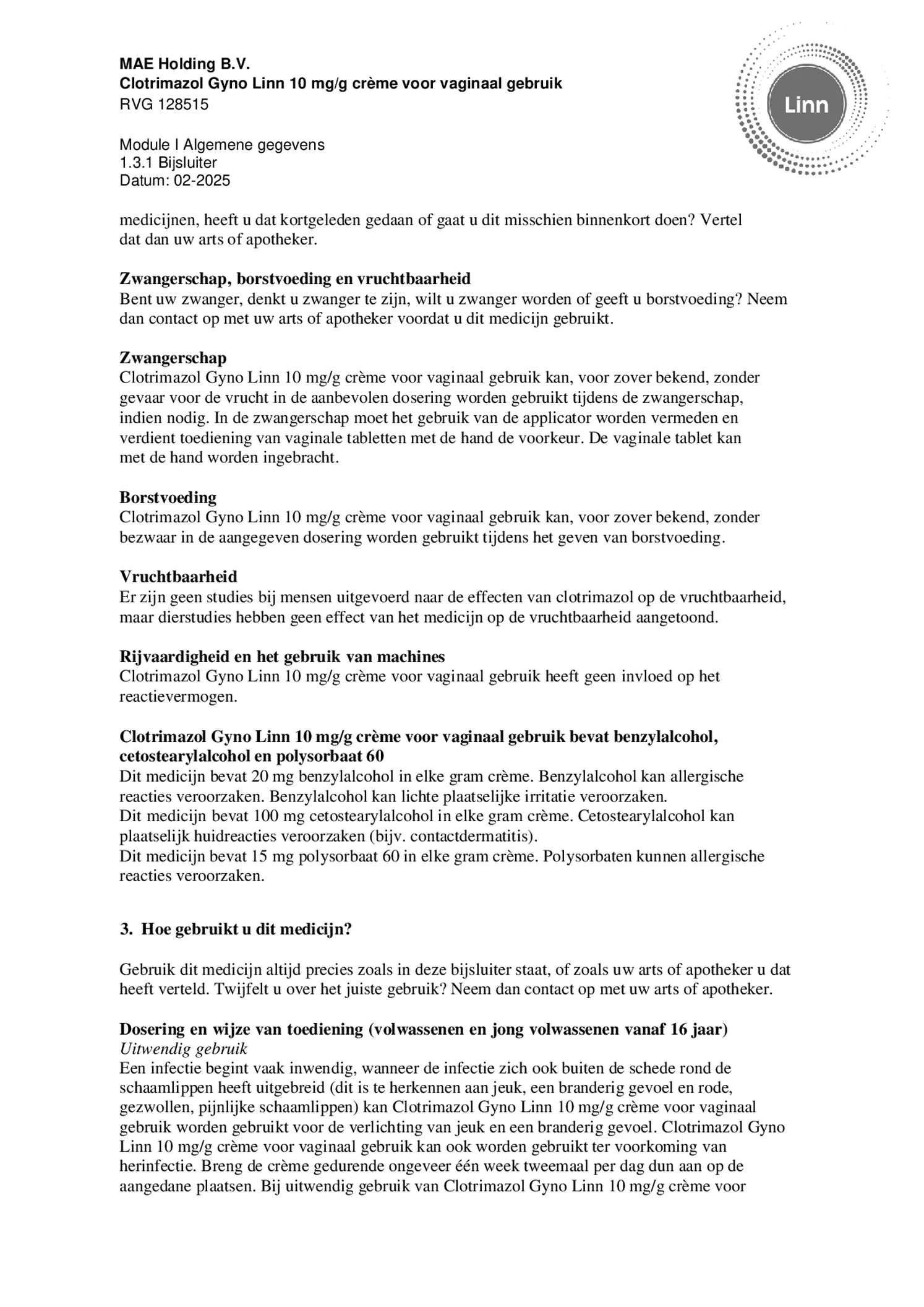 Clotrimazol 10mg/g Vaginale Crème afbeelding van document #3, bijsluiter