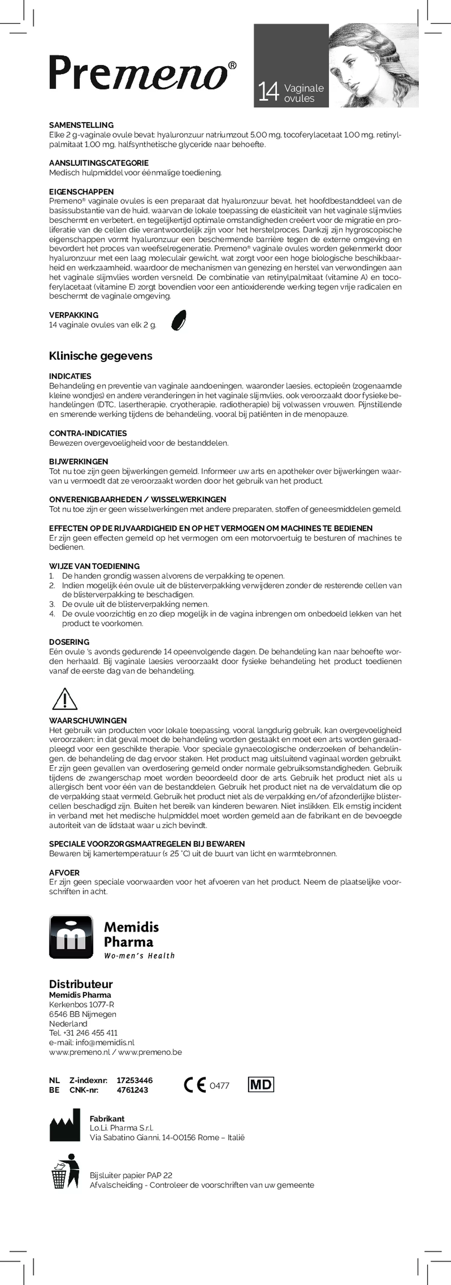 Vaginale Ovules afbeelding van document #1, gebruiksaanwijzing