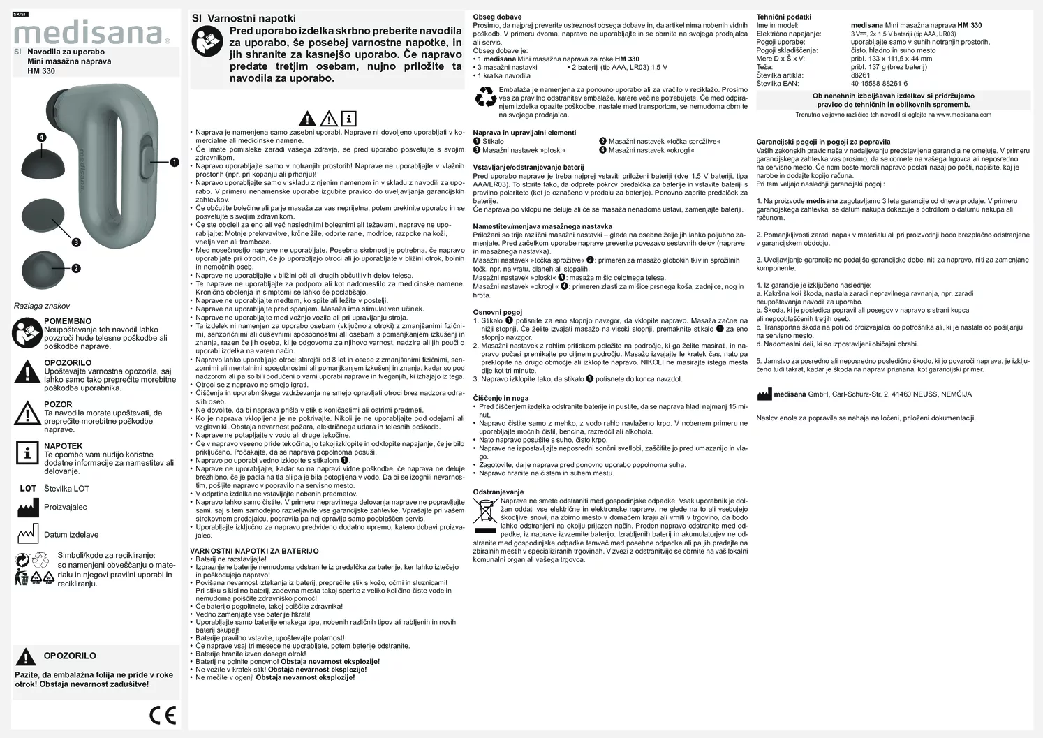 HM 330 Mini Hand Massage afbeelding van document #16, gebruiksaanwijzing
