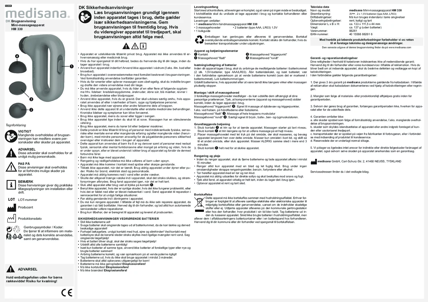 HM 330 Mini Hand Massage afbeelding van document #12, gebruiksaanwijzing