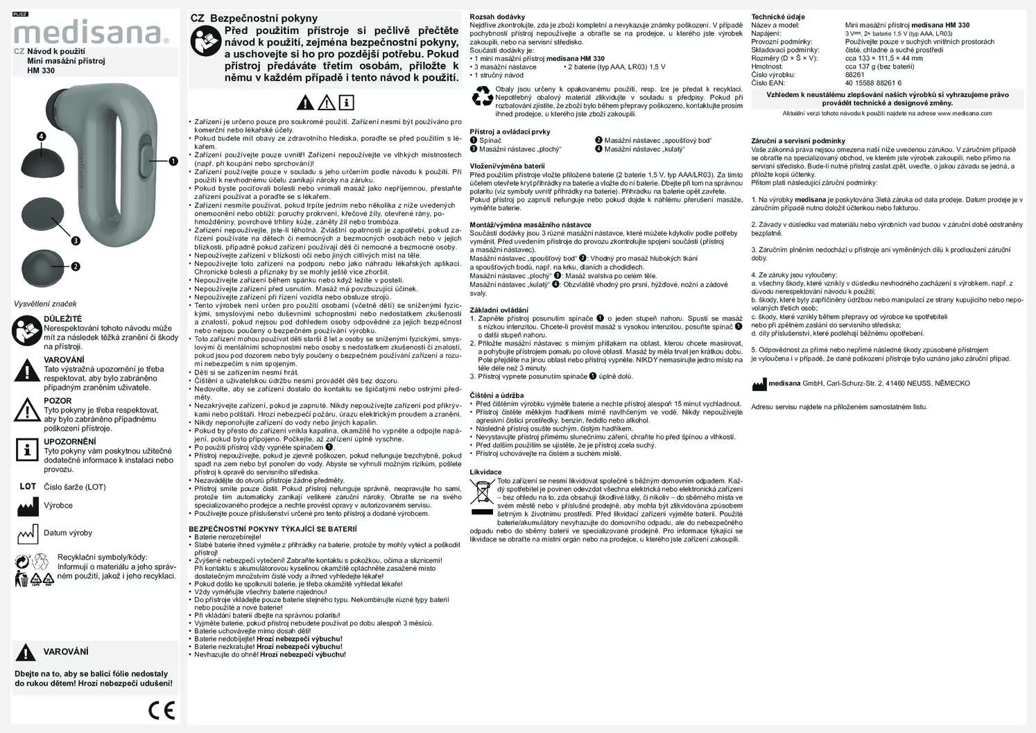 HM 330 Mini Hand Massage afbeelding van document #14, gebruiksaanwijzing