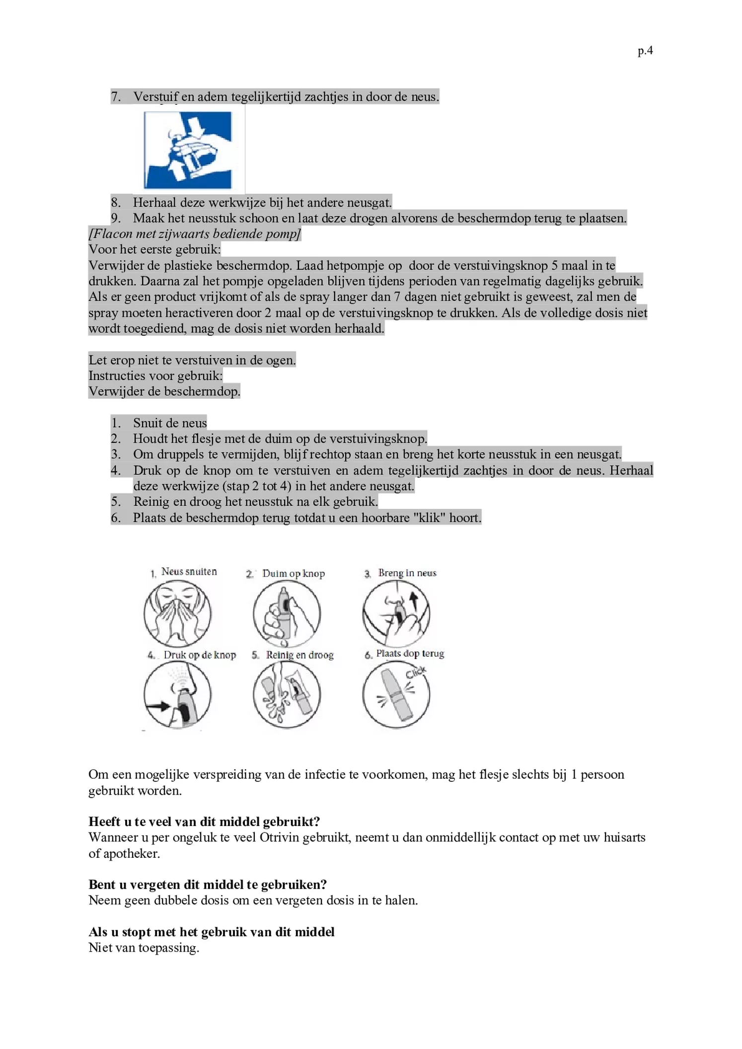 Menthol Xylometazoline HCI 1 mg/ml Neusspray afbeelding van document #4, bijsluiter