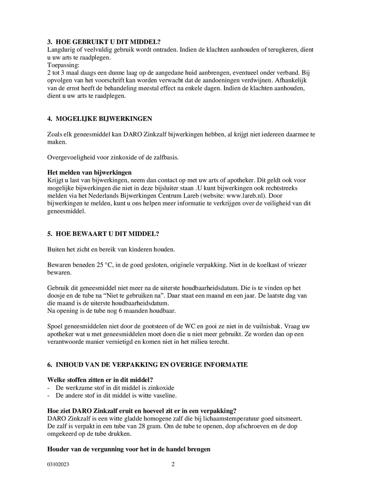 Zinkzalf afbeelding van document #2, bijsluiter