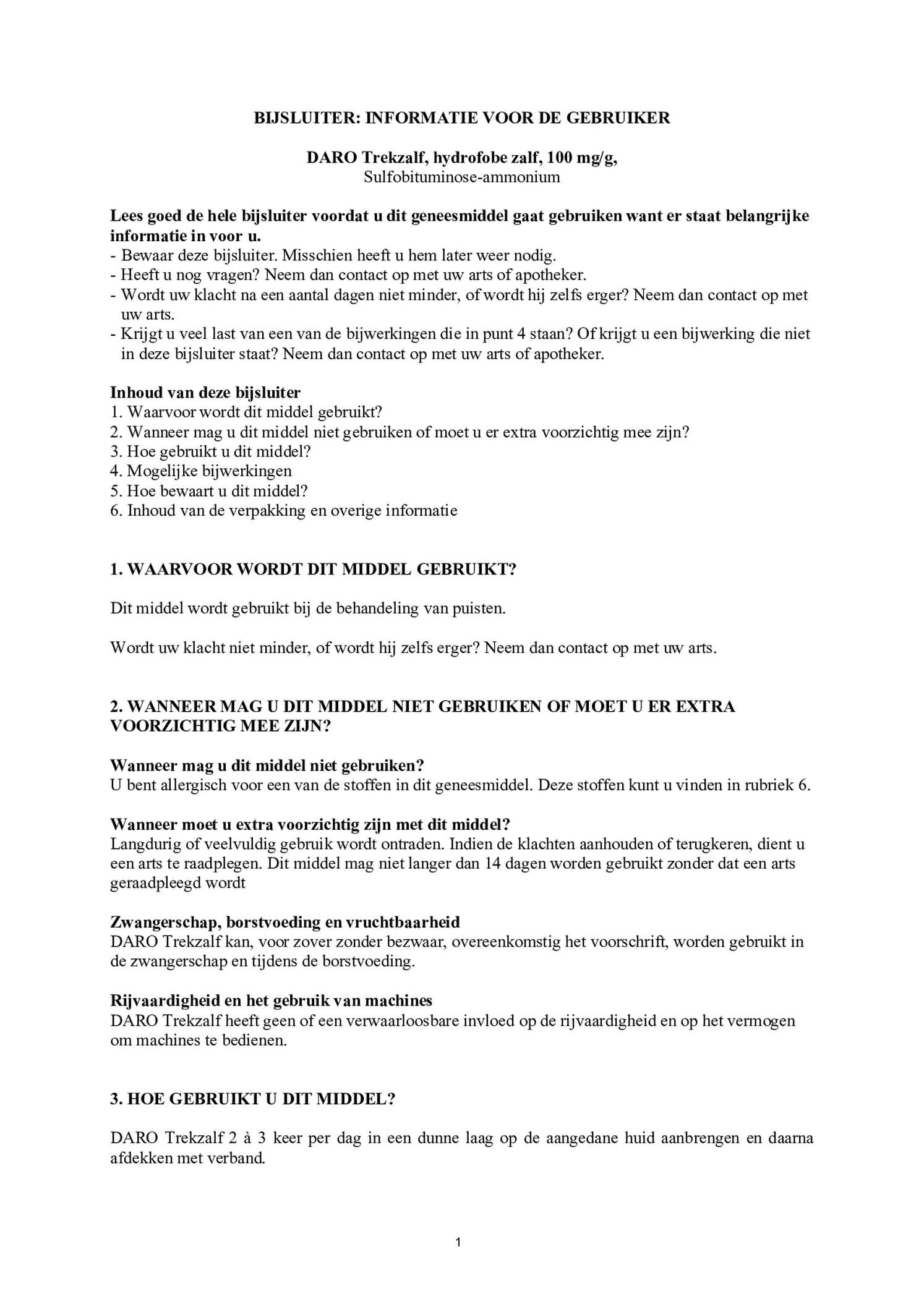 Trekzalf 100mg afbeelding van document #1, bijsluiter