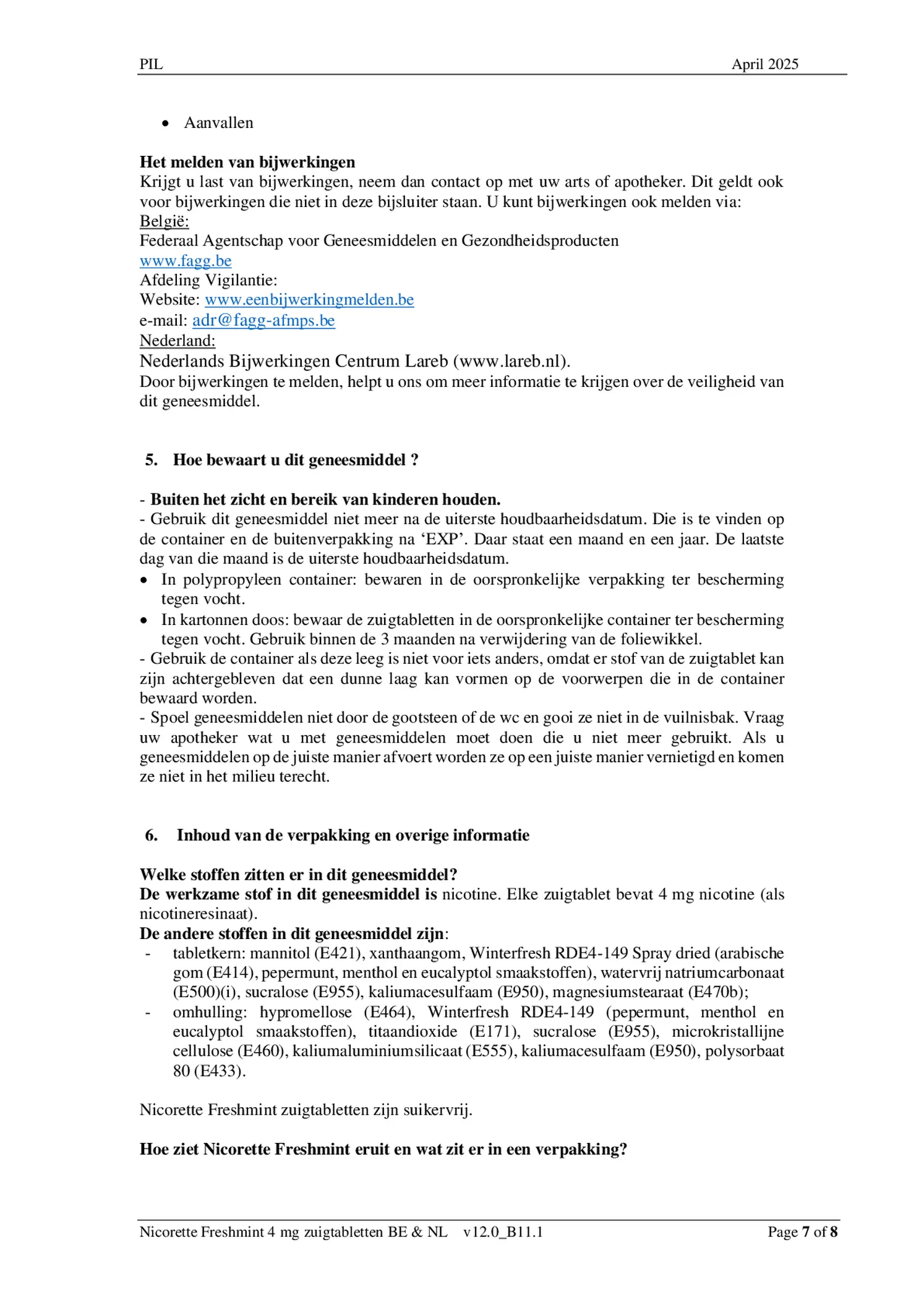 Freshmint Zuigtabletten 4mg afbeelding van document #7, bijsluiter