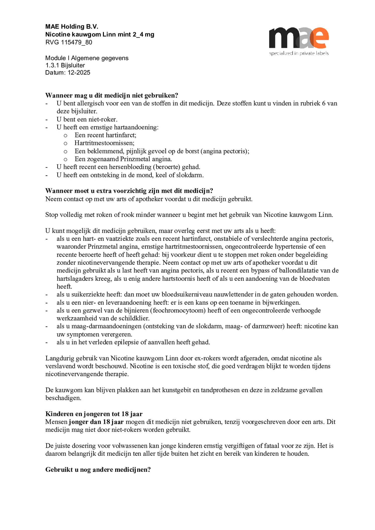 Nicotine Kauwgom Mint 4mg afbeelding van document #2, bijsluiter