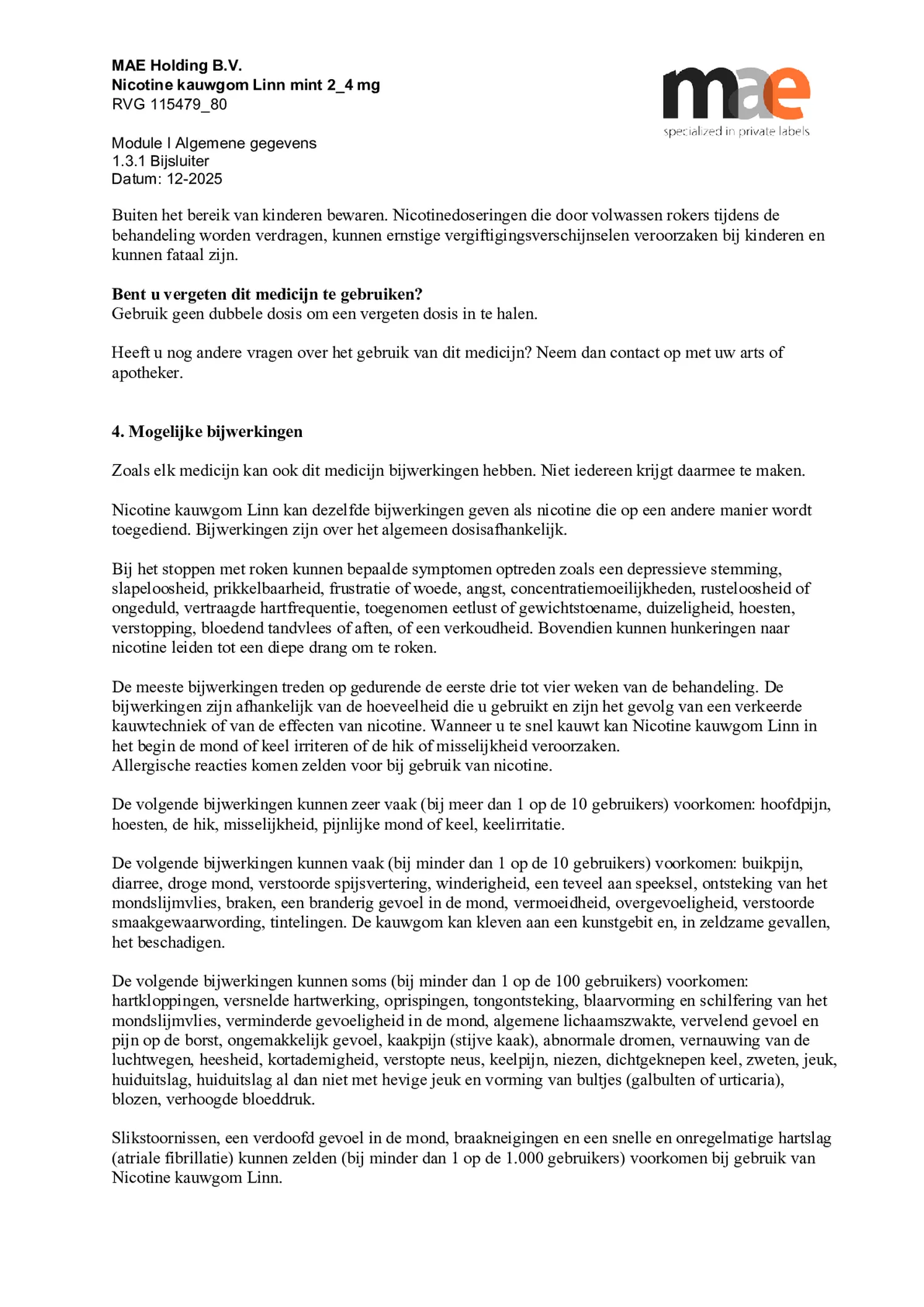 Nicotine Kauwgom Mint 4mg afbeelding van document #6, bijsluiter