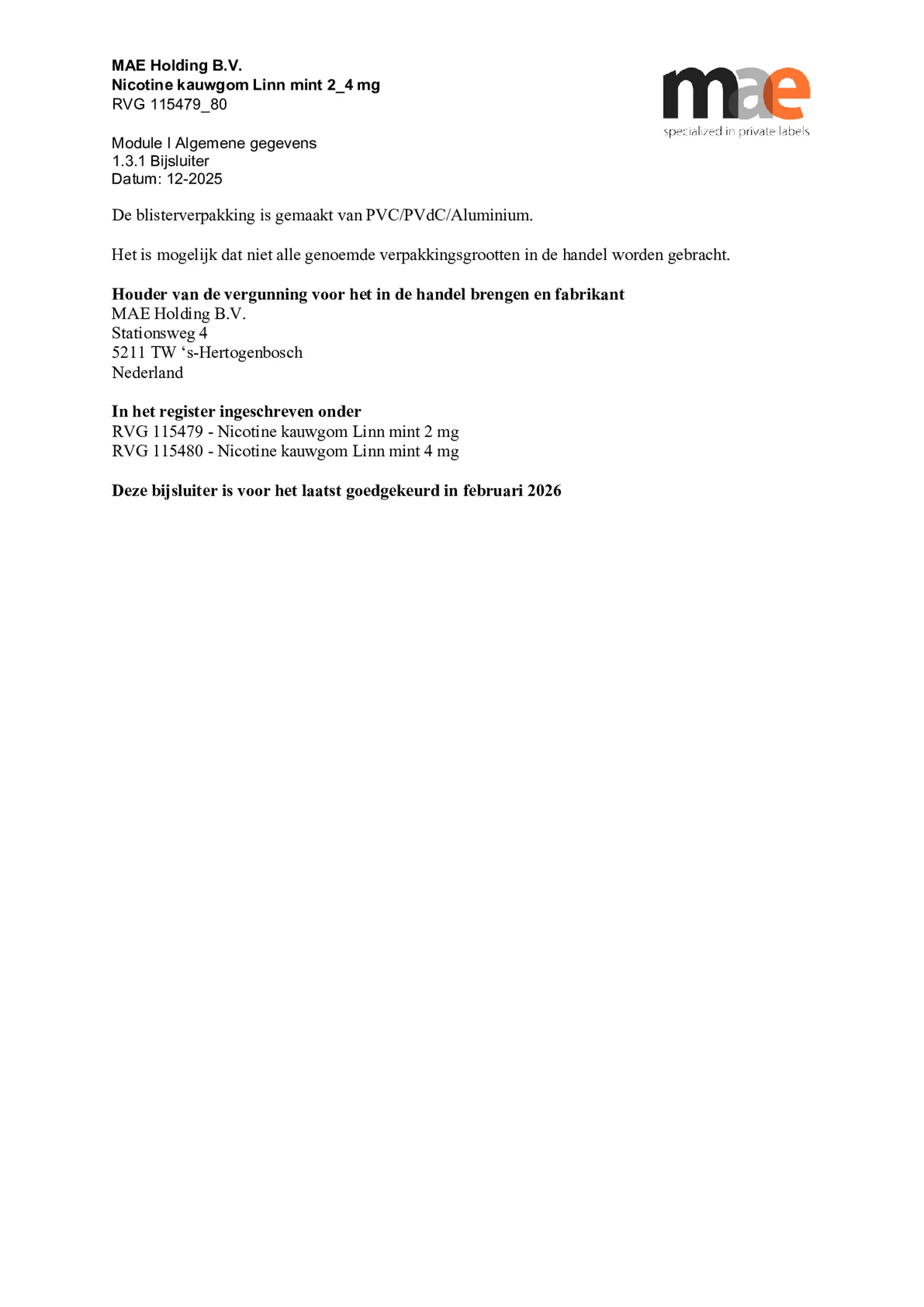 Nicotine Kauwgom Mint 4mg afbeelding van document #8, bijsluiter