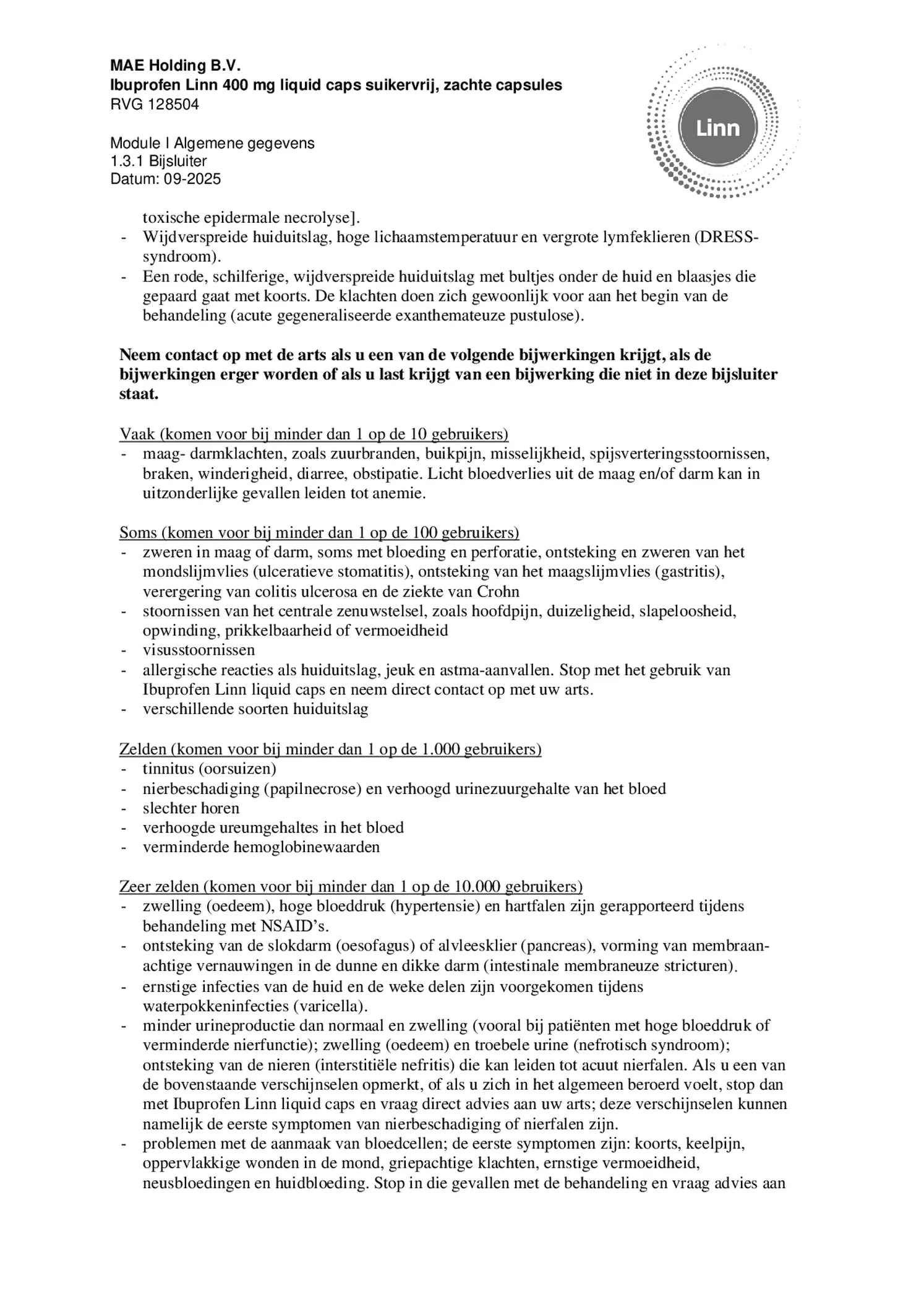 Ibuprofen Liquid Capsules 400mg Suikervrij afbeelding van document #8, bijsluiter