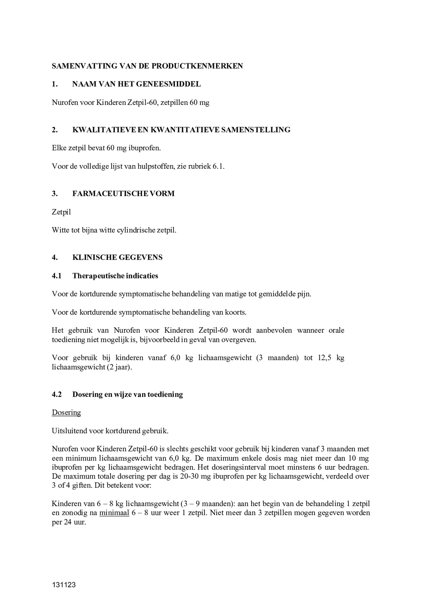 voor Kinderen Zetpil 60mg afbeelding van document #1, bijsluiter