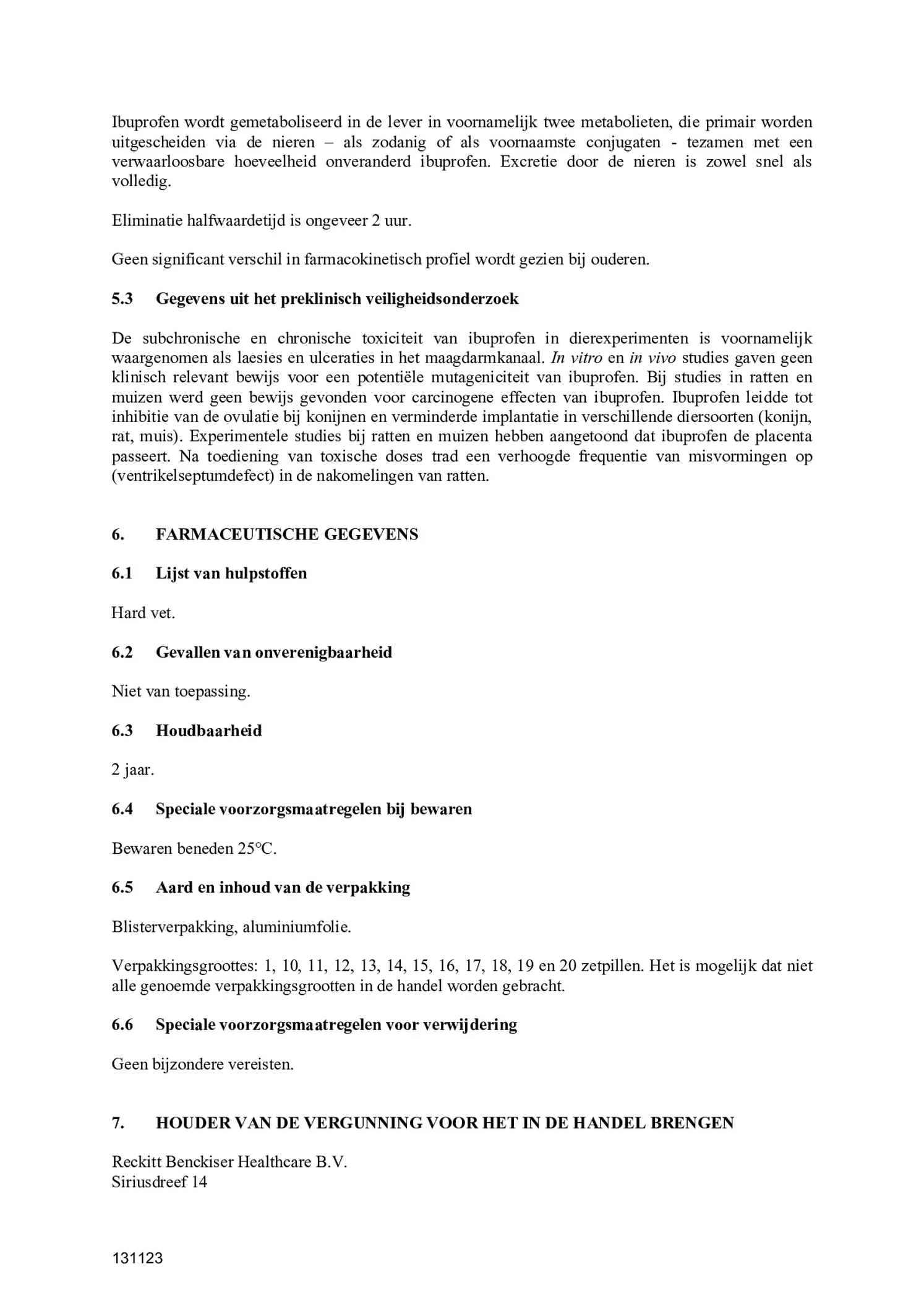 voor Kinderen Zetpil 60mg afbeelding van document #12, bijsluiter