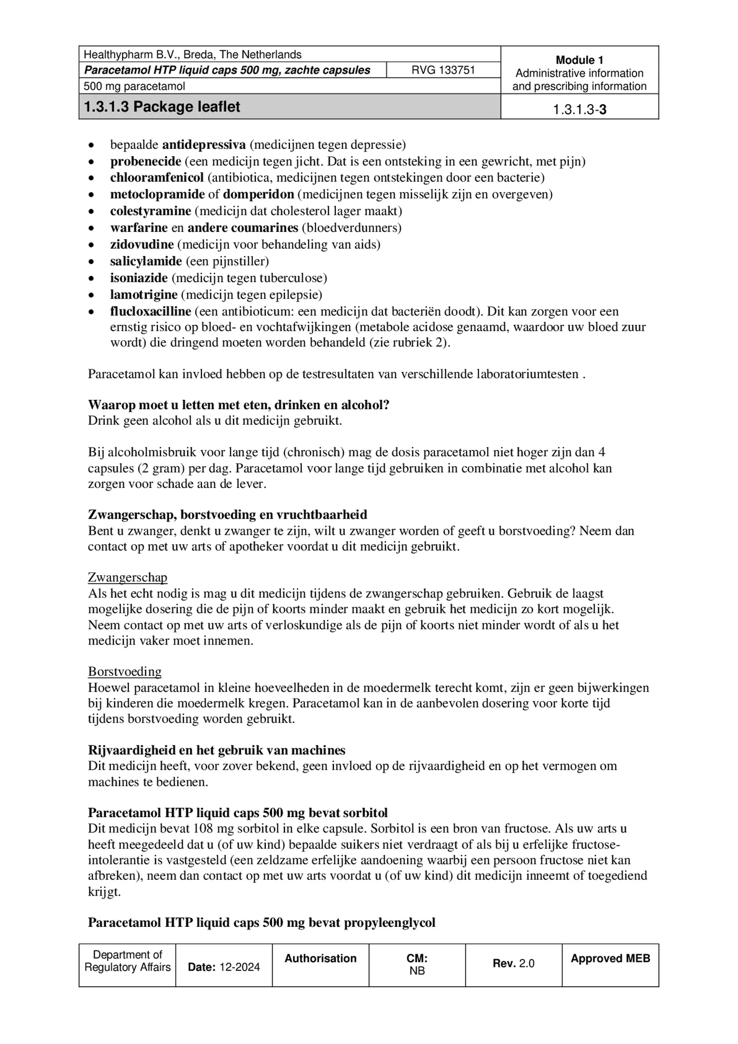 Paracetamol 500mg Liquid Capsules afbeelding van document #3, bijsluiter