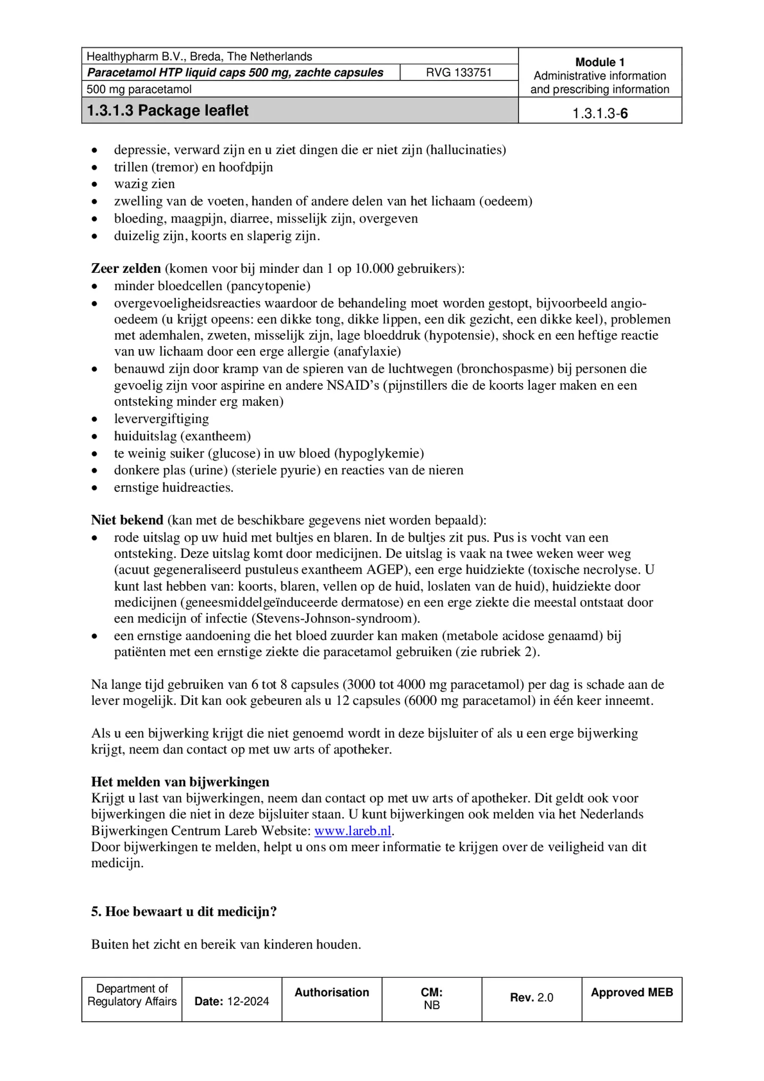 Paracetamol 500mg Liquid Capsules afbeelding van document #6, bijsluiter