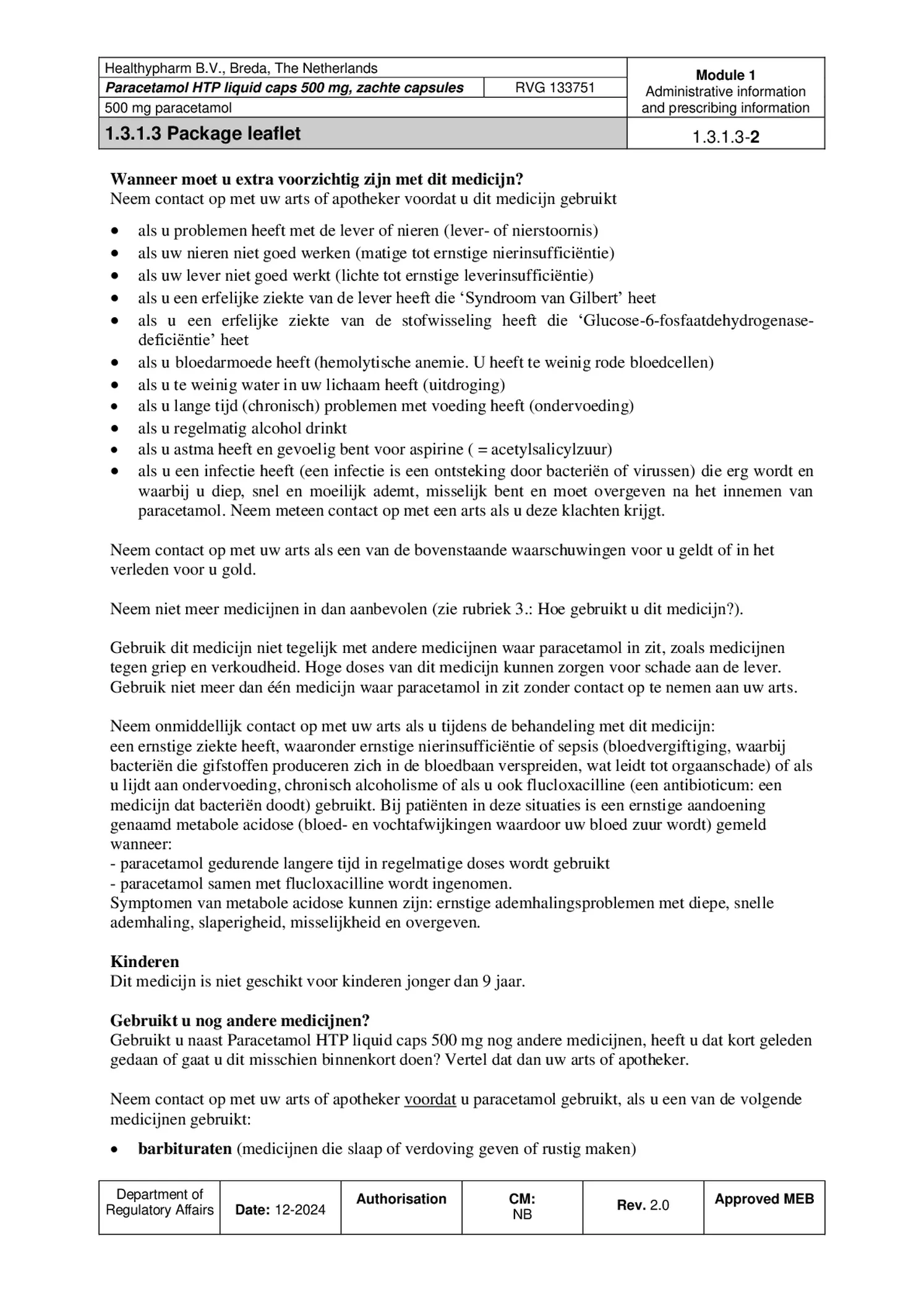 Paracetamol 500mg Liquid Capsules afbeelding van document #2, bijsluiter