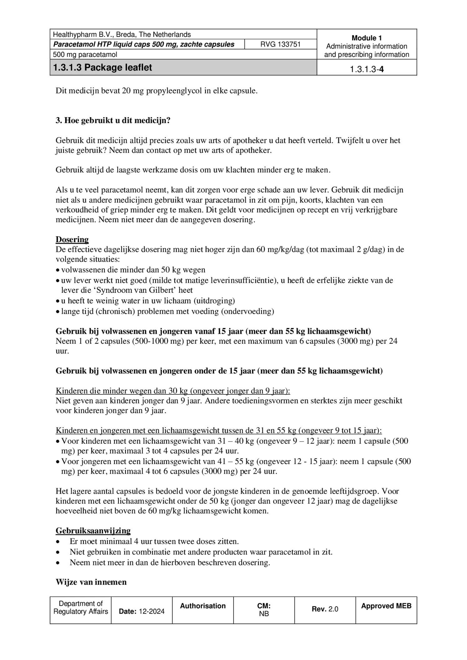 Paracetamol 500mg Liquid Capsules afbeelding van document #4, bijsluiter