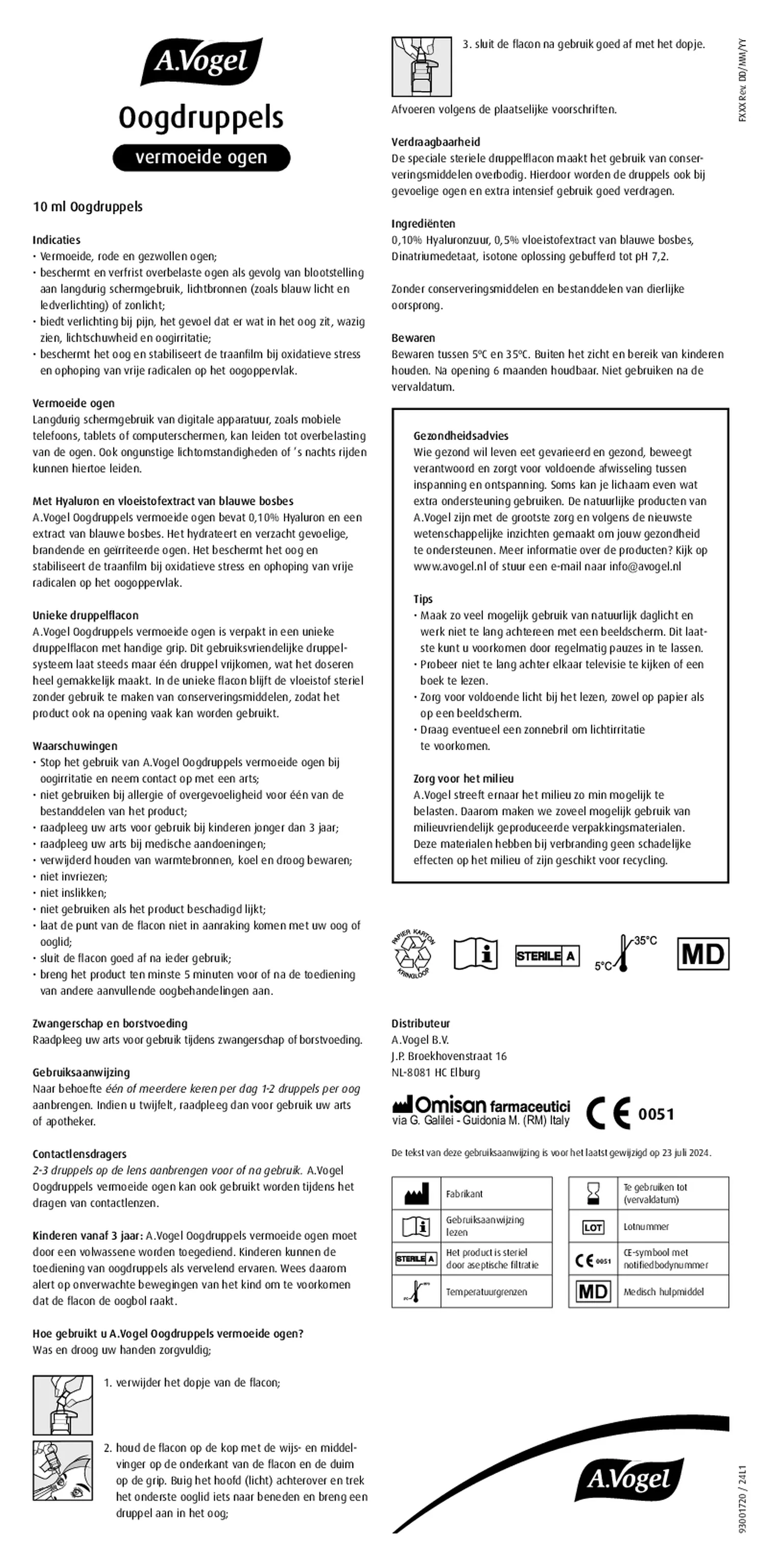 Oogdruppels Vermoeide Ogen afbeelding van document #1, gebruiksaanwijzing