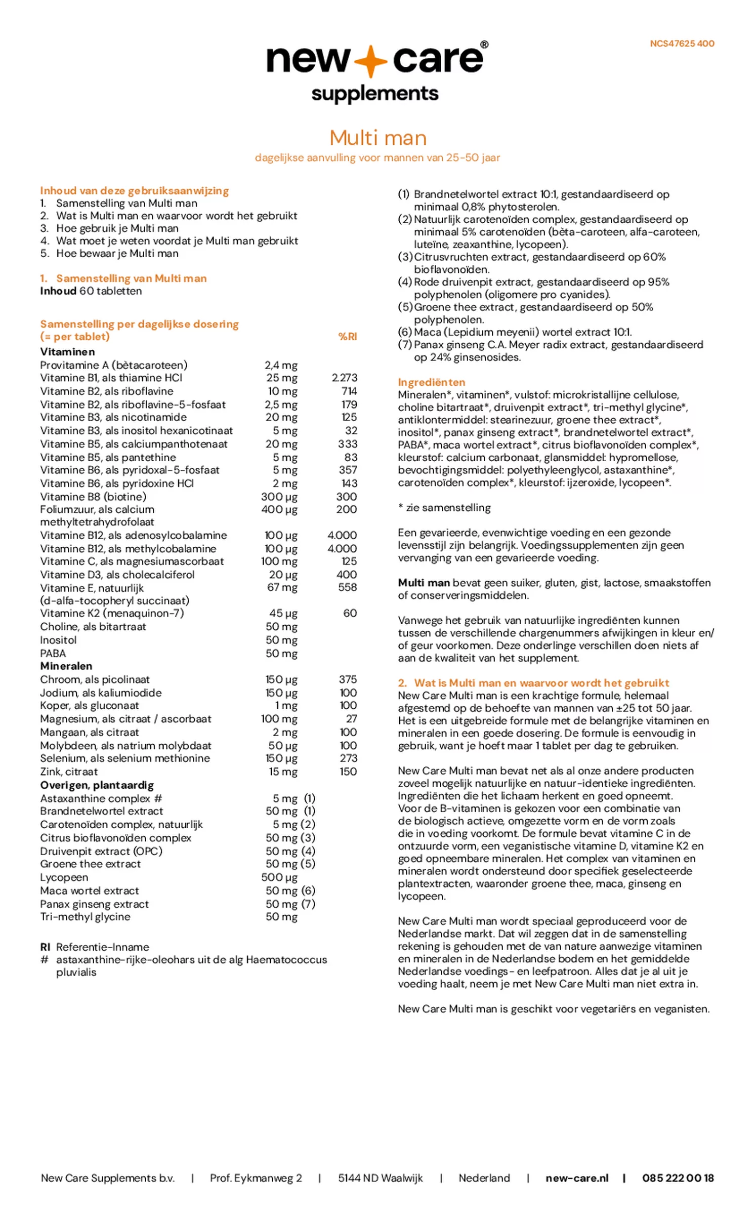 Multi Man Tabletten afbeelding van document #1, gebruiksaanwijzing