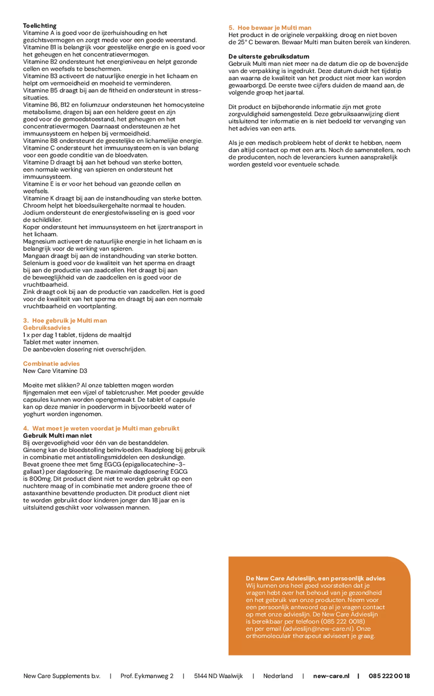 Multi Man Tabletten afbeelding van document #2, gebruiksaanwijzing