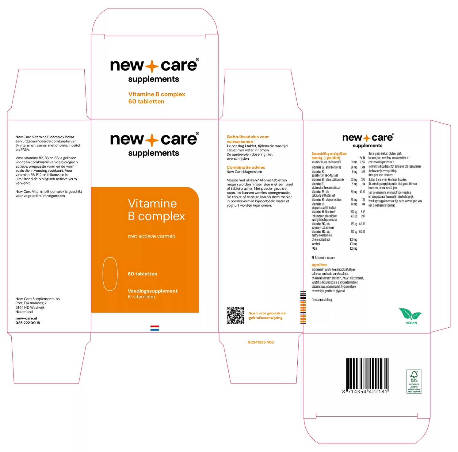 Vitamine B Complex Tabletten afbeelding van document #1, gebruiksaanwijzing