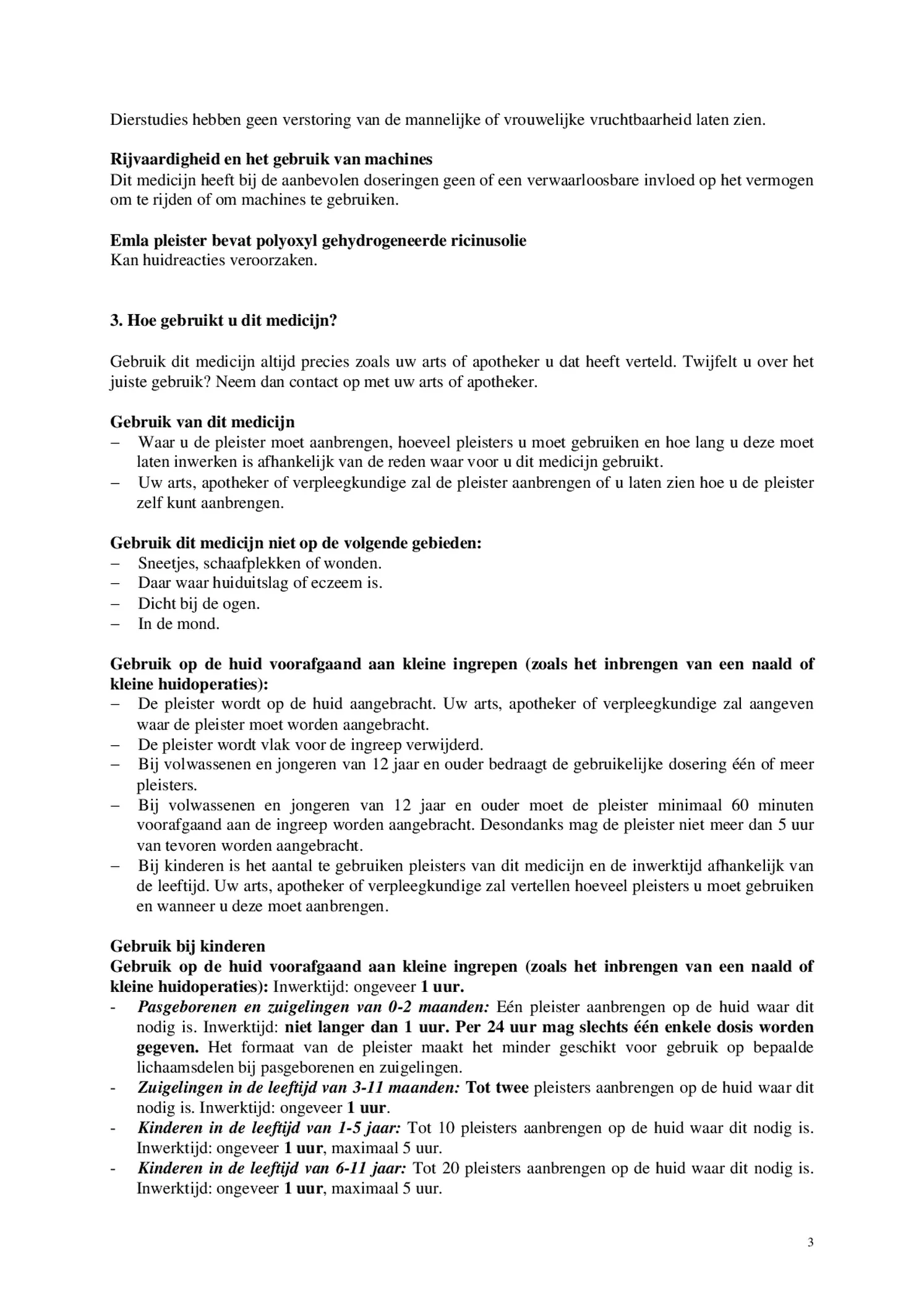 Verdovingspleister afbeelding van document #3, bijsluiter