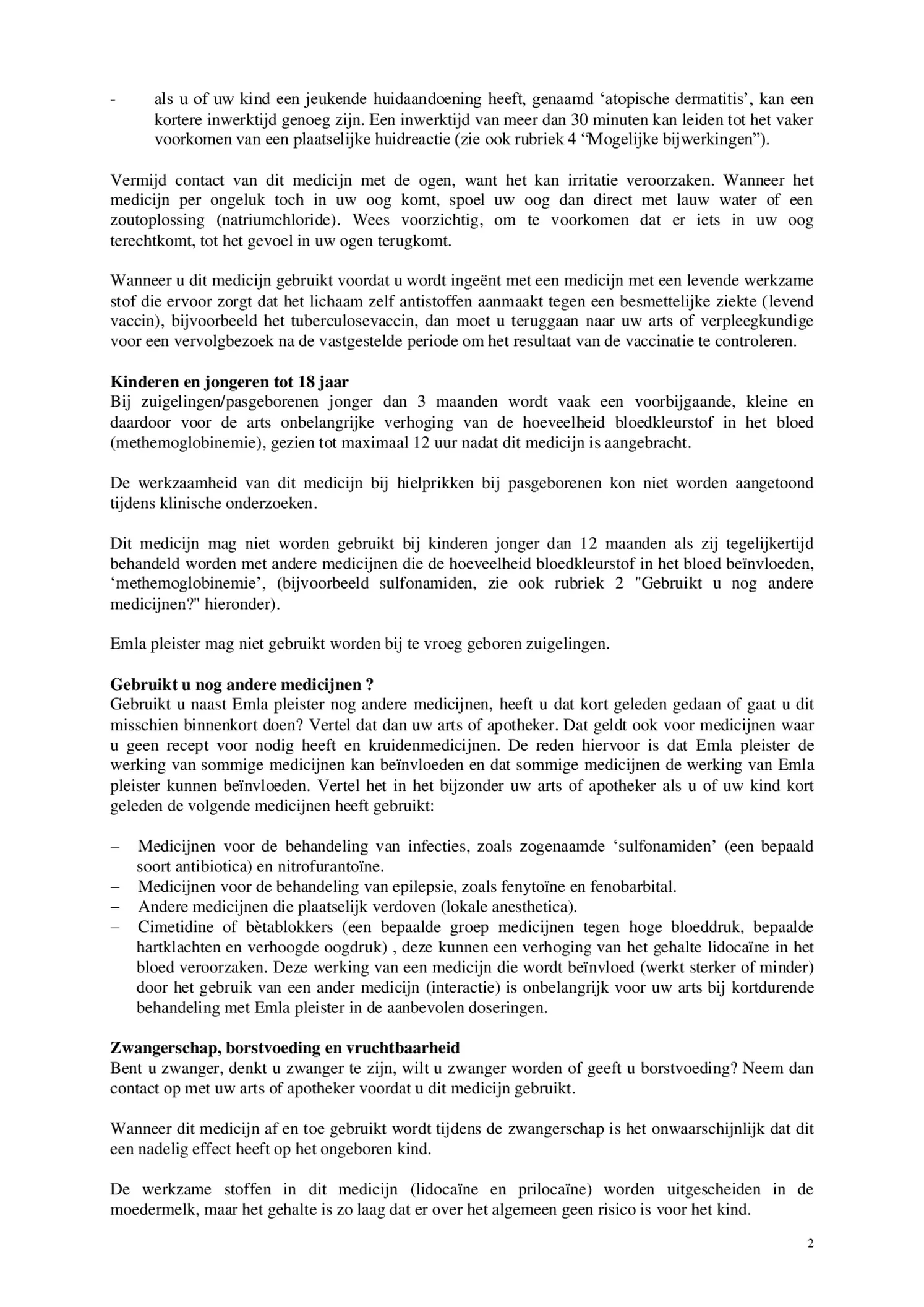 Verdovingspleister afbeelding van document #2, bijsluiter