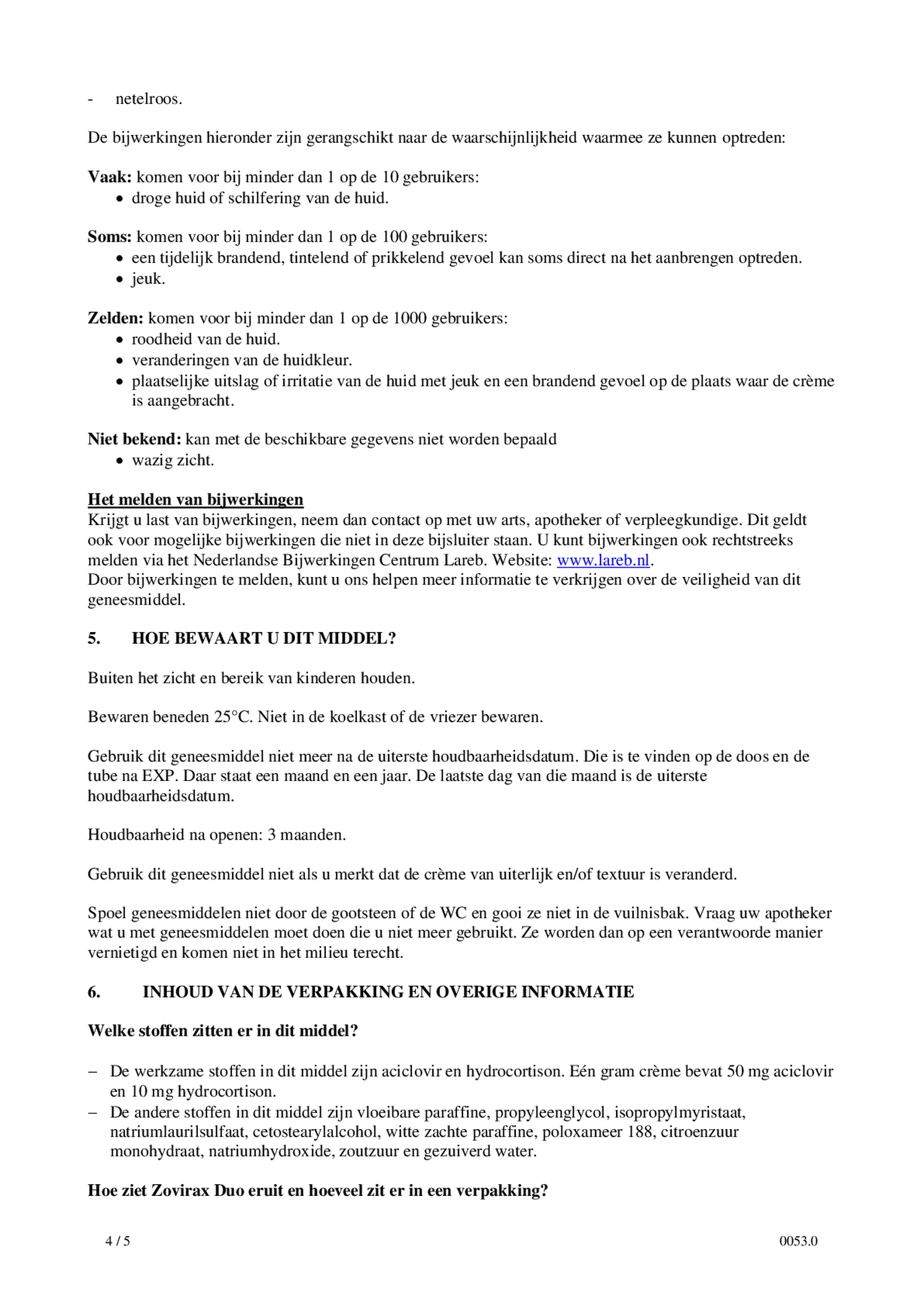 Koortslipcrème afbeelding van document #4, bijsluiter