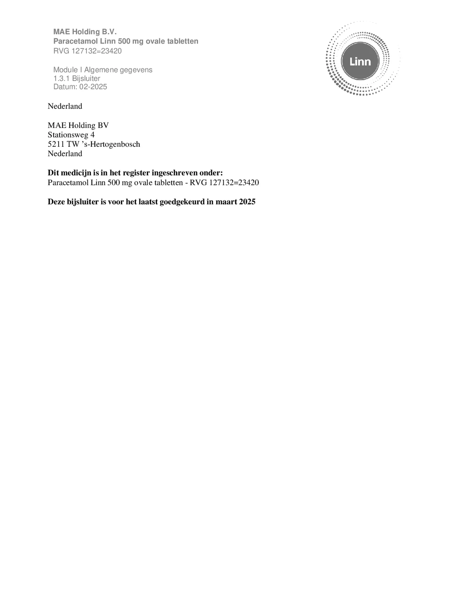 Paracetamol Ovaal afbeelding van document #8, bijsluiter