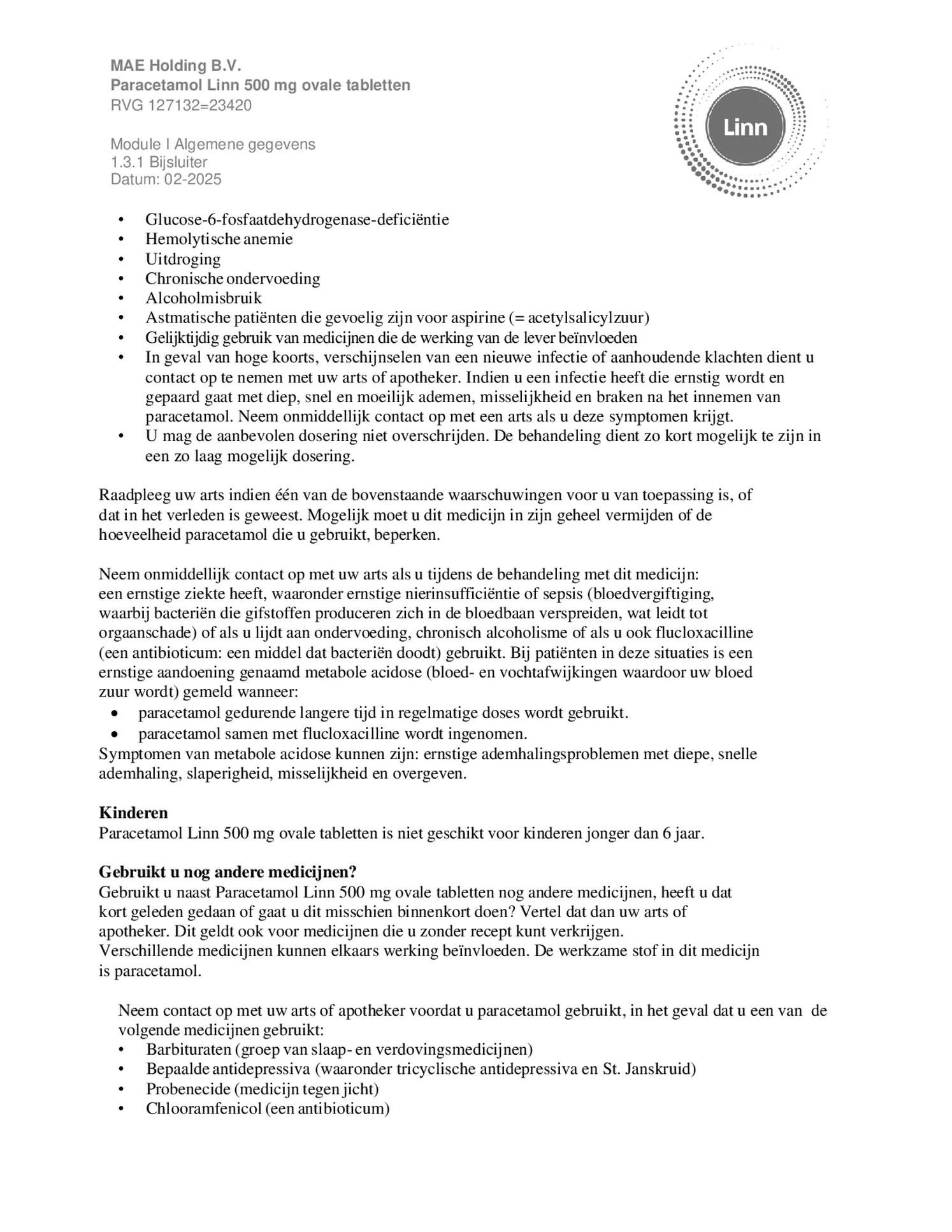 Paracetamol Ovaal afbeelding van document #2, bijsluiter