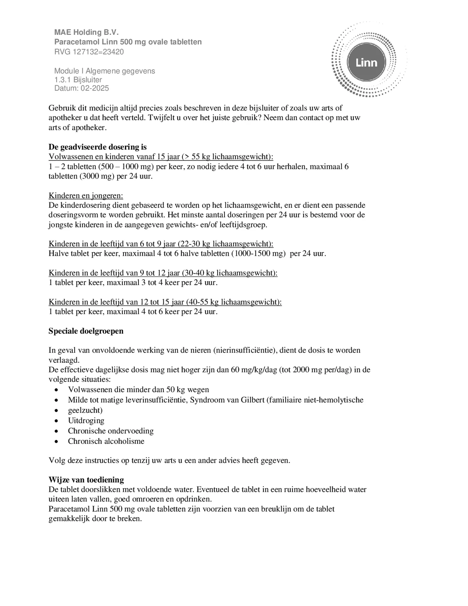 Paracetamol Ovaal afbeelding van document #4, bijsluiter