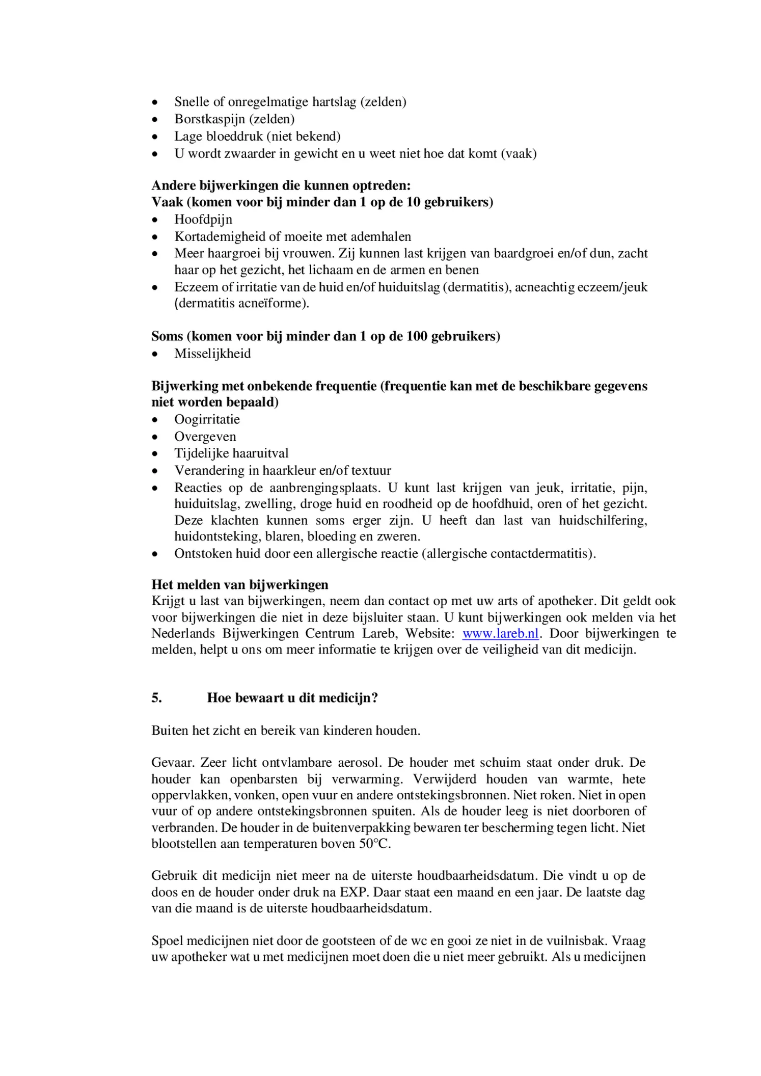 Minoxidil 50mg Foam afbeelding van document #6, bijsluiter