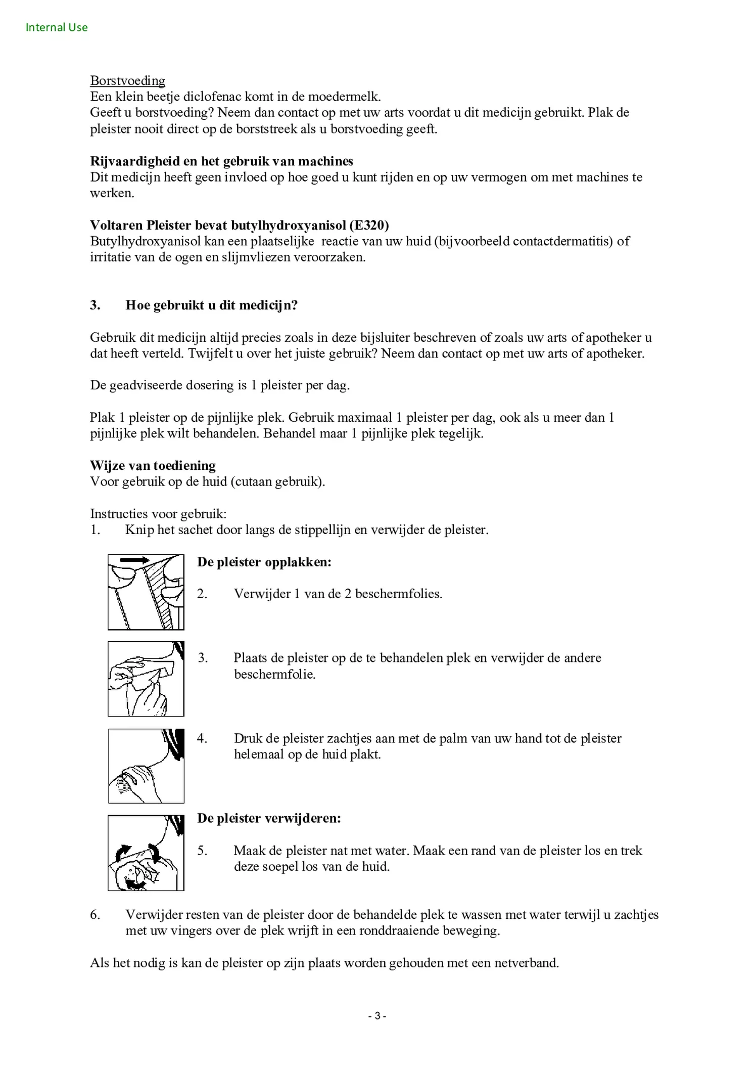 Diclofenac Patch 140mg afbeelding van document #3, bijsluiter